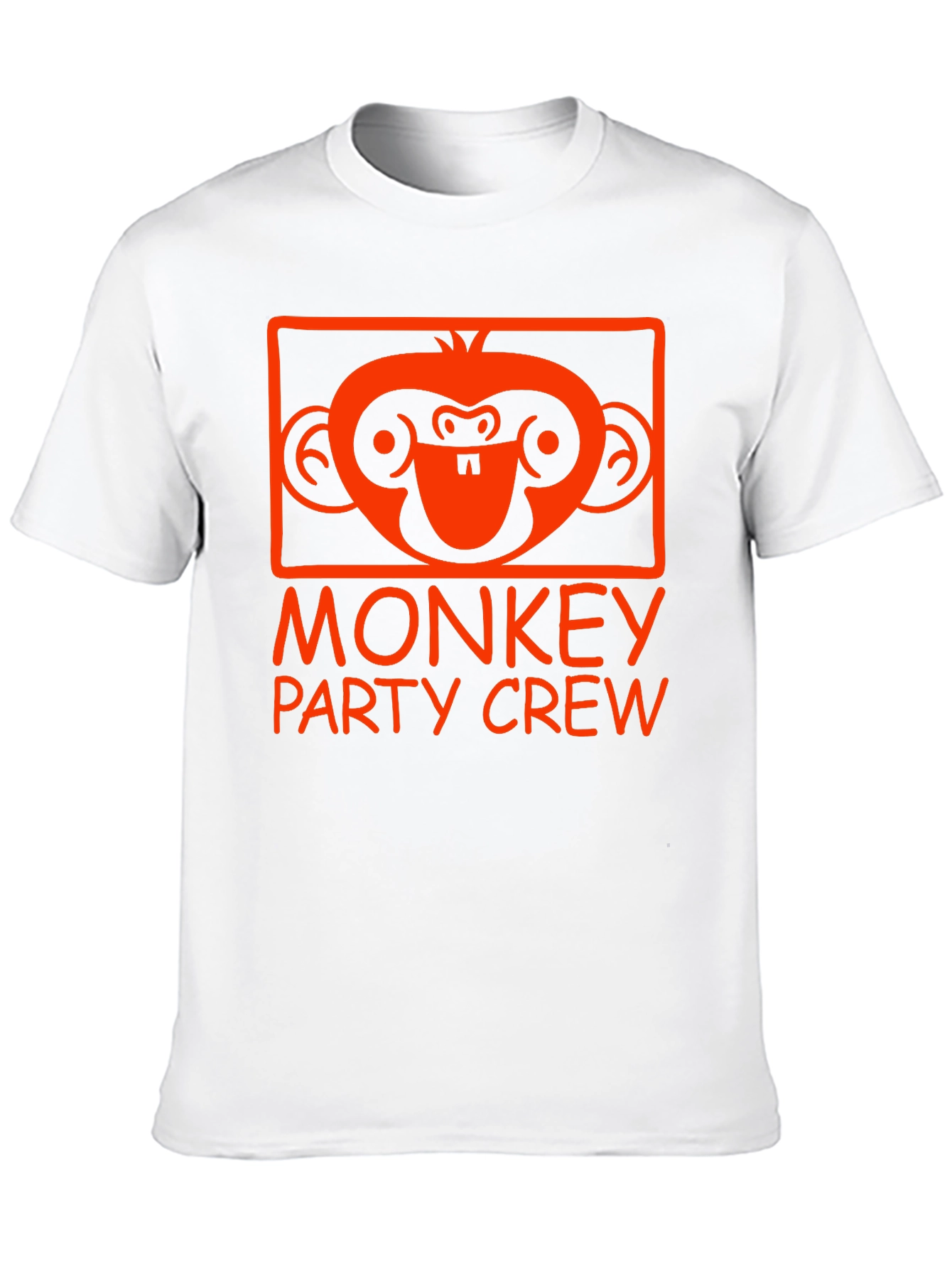 Monkey Party Crew Graphic Tee - Black