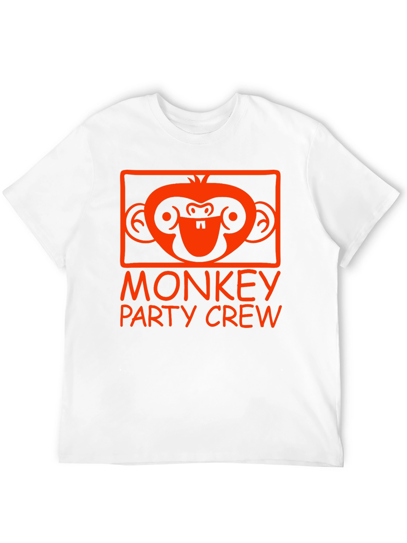 Monkey Party Crew Graphic Tee - Black