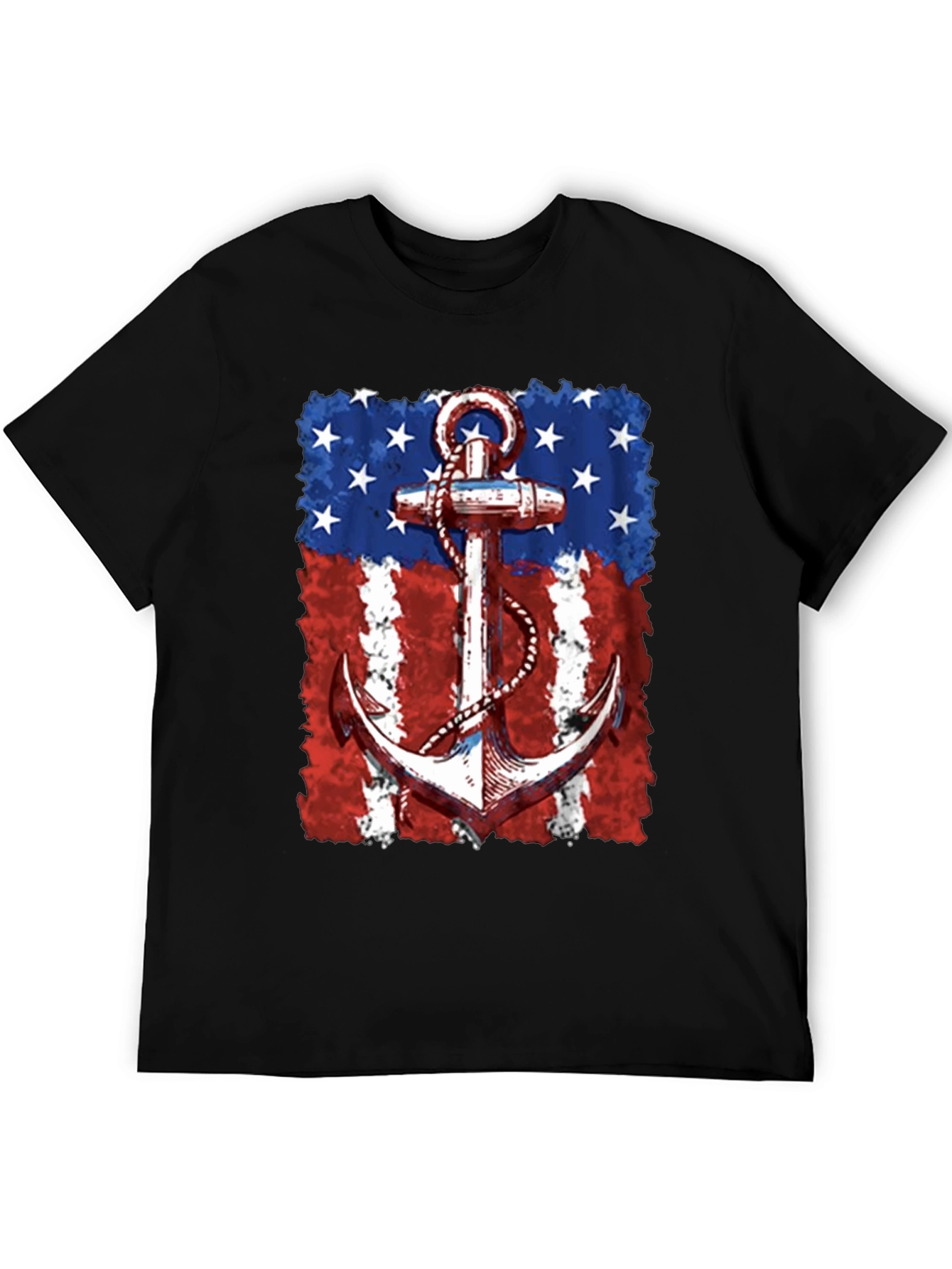 Patriotic Anchor Graphic T-Shirt