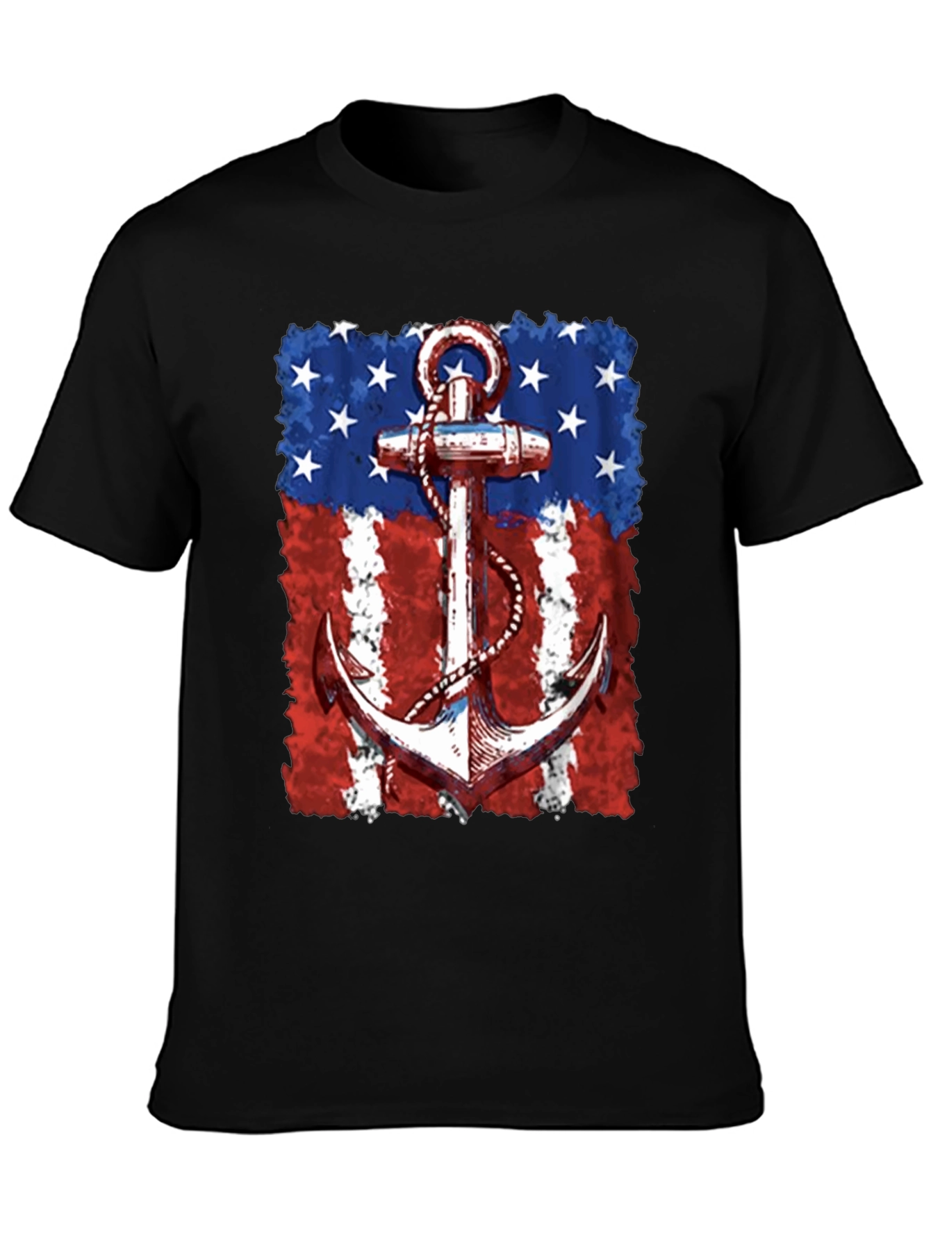 Patriotic Anchor Graphic T-Shirt