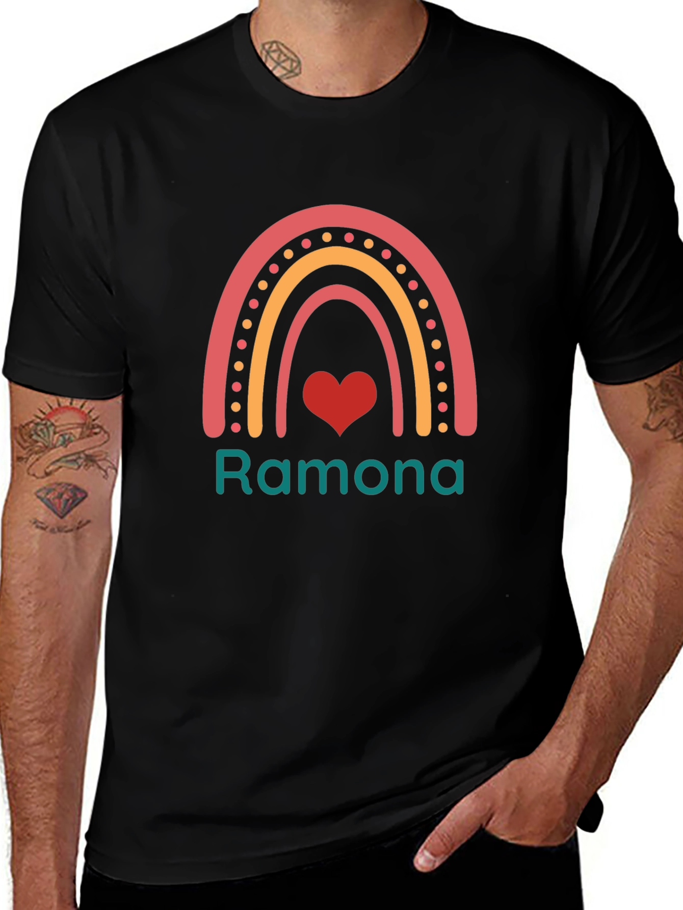 Ramona Rainbow Heart Tee