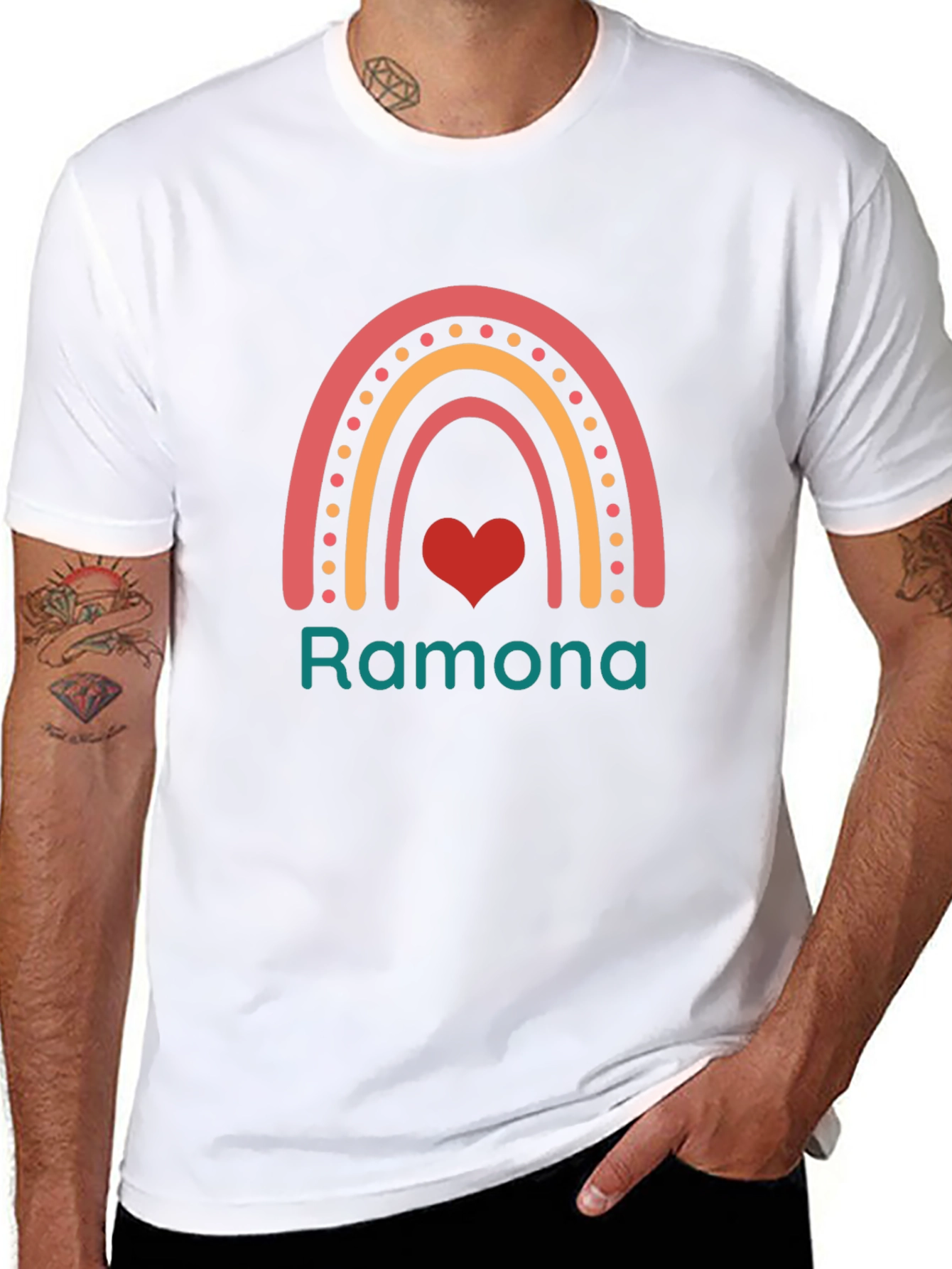 Ramona Rainbow Heart Tee