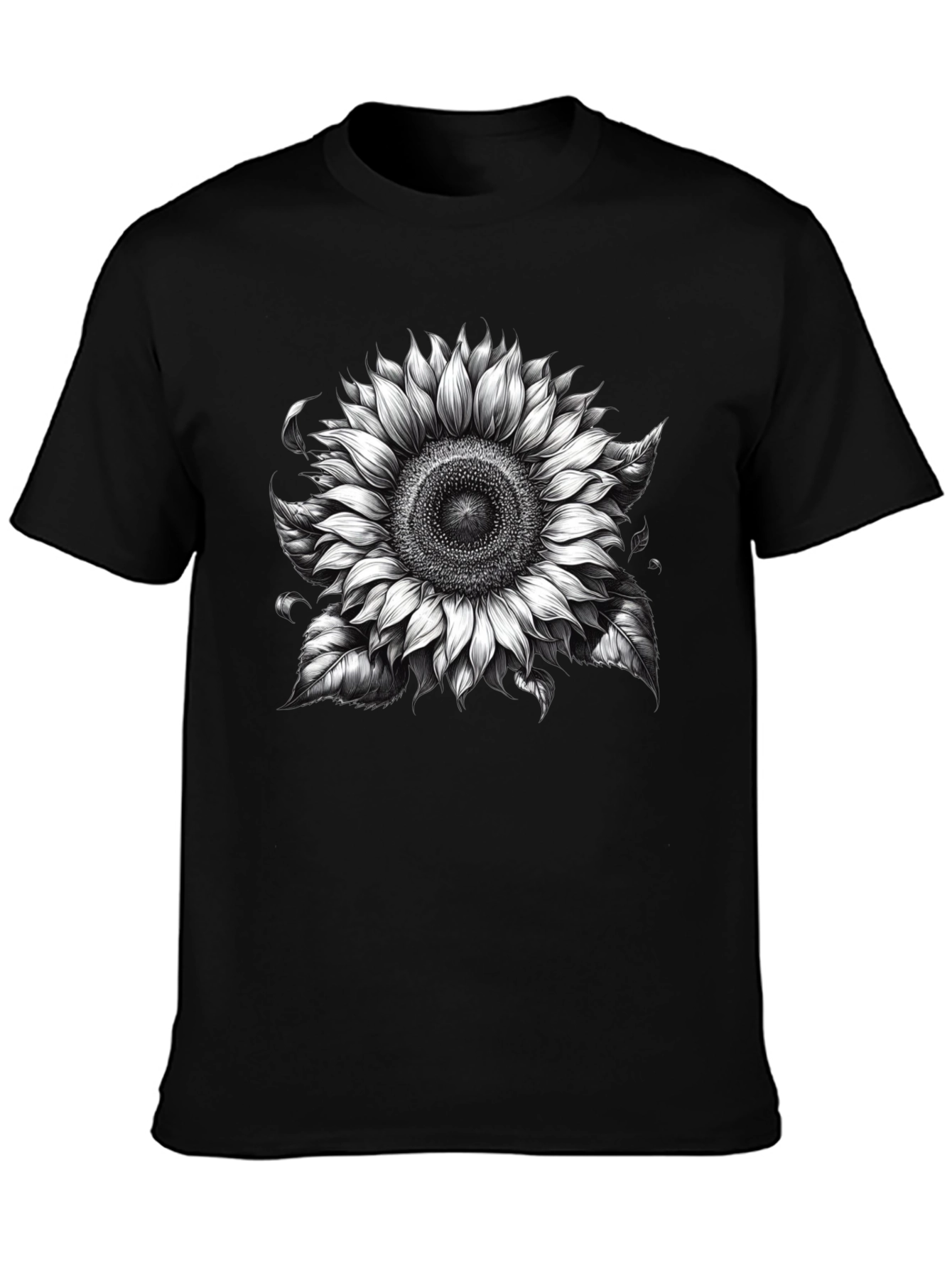 Black Sunflower Graphic Tee