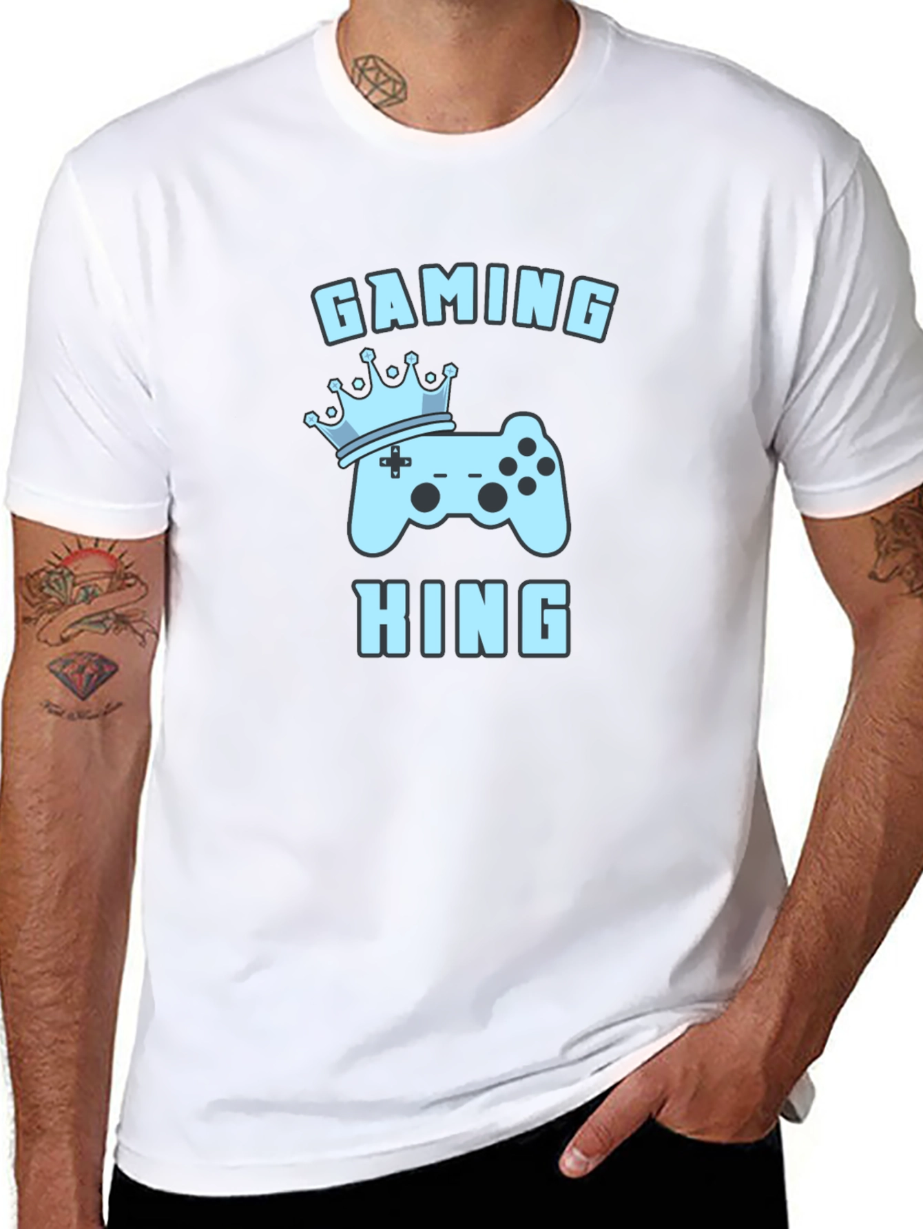 Gaming King T-Shirt - Gamer Tee with Controller Design