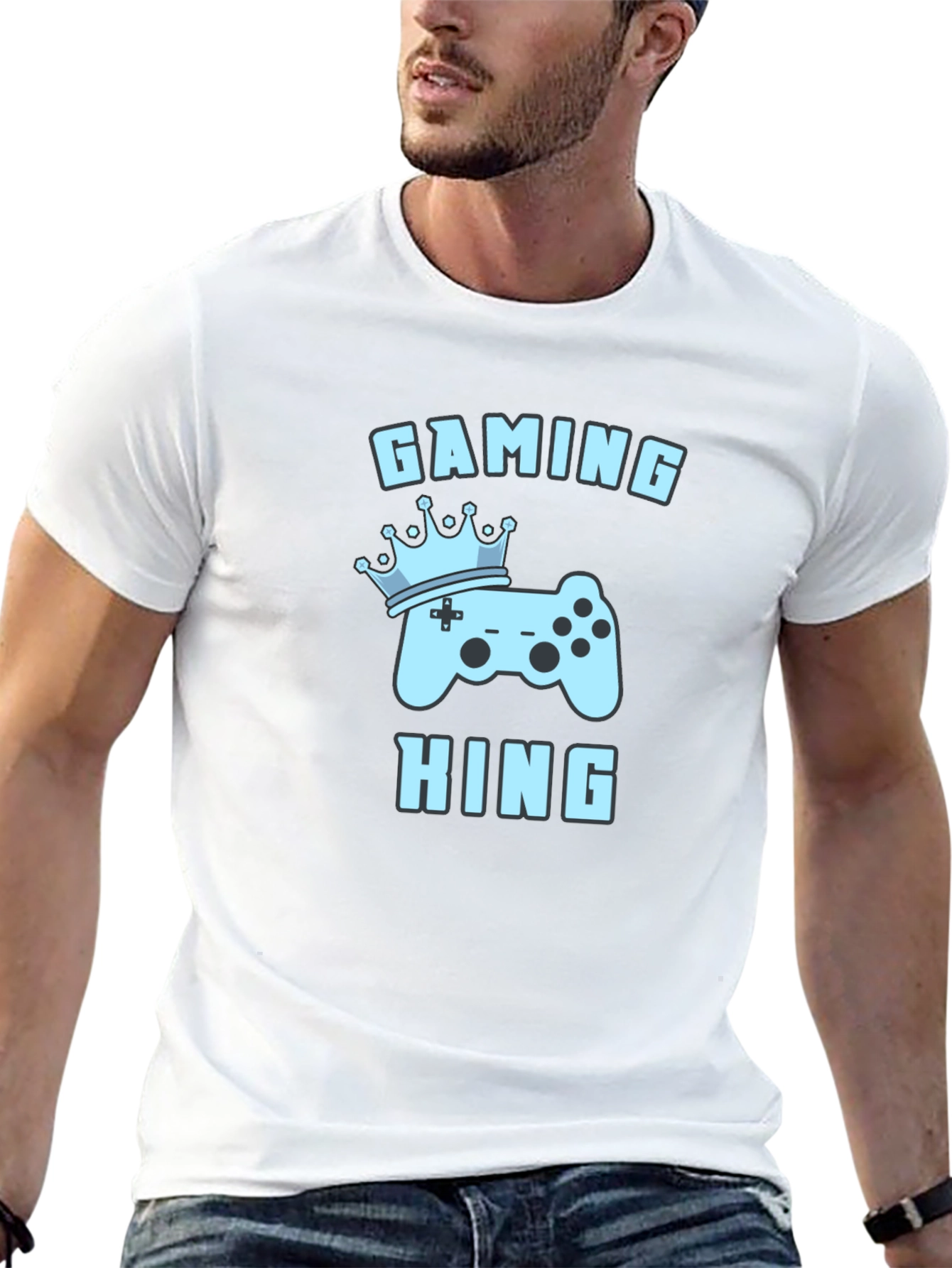 Gaming King T-Shirt - Gamer Tee with Controller Design