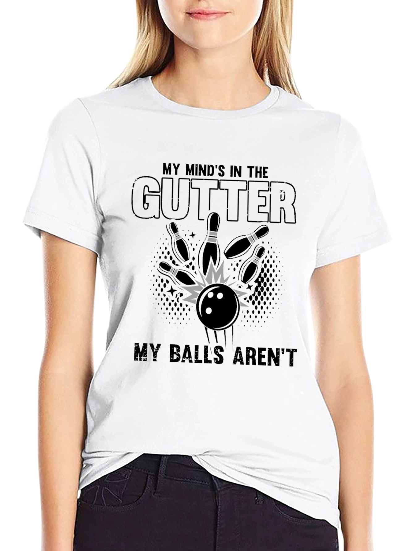 Mind in the Gutter Bowling Graphic T-Shirt