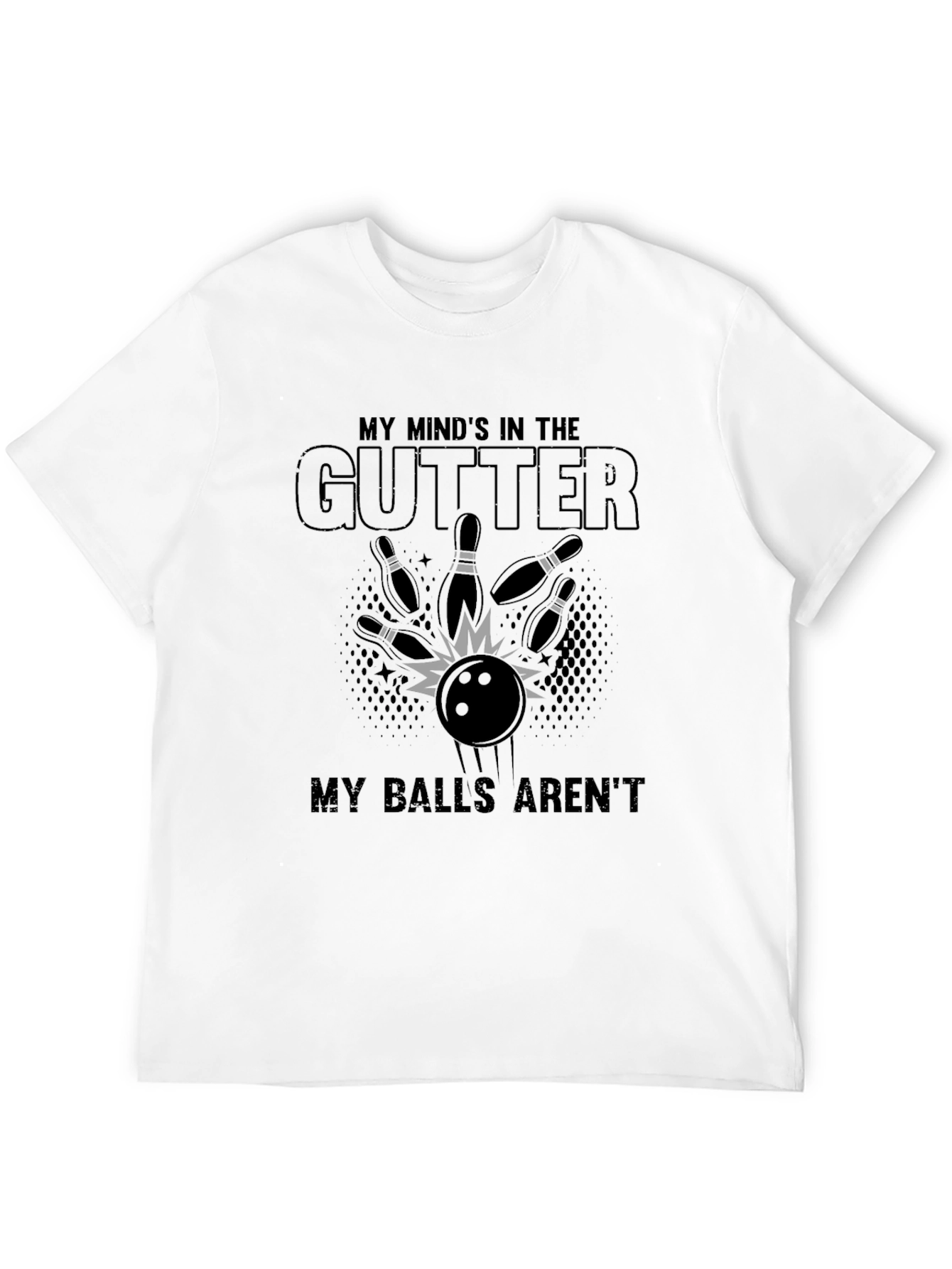 Mind in the Gutter Bowling Graphic T-Shirt