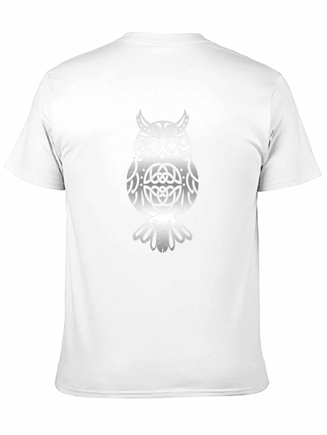 Celtic Owl Graphic T-Shirt - Black Cotton Tee