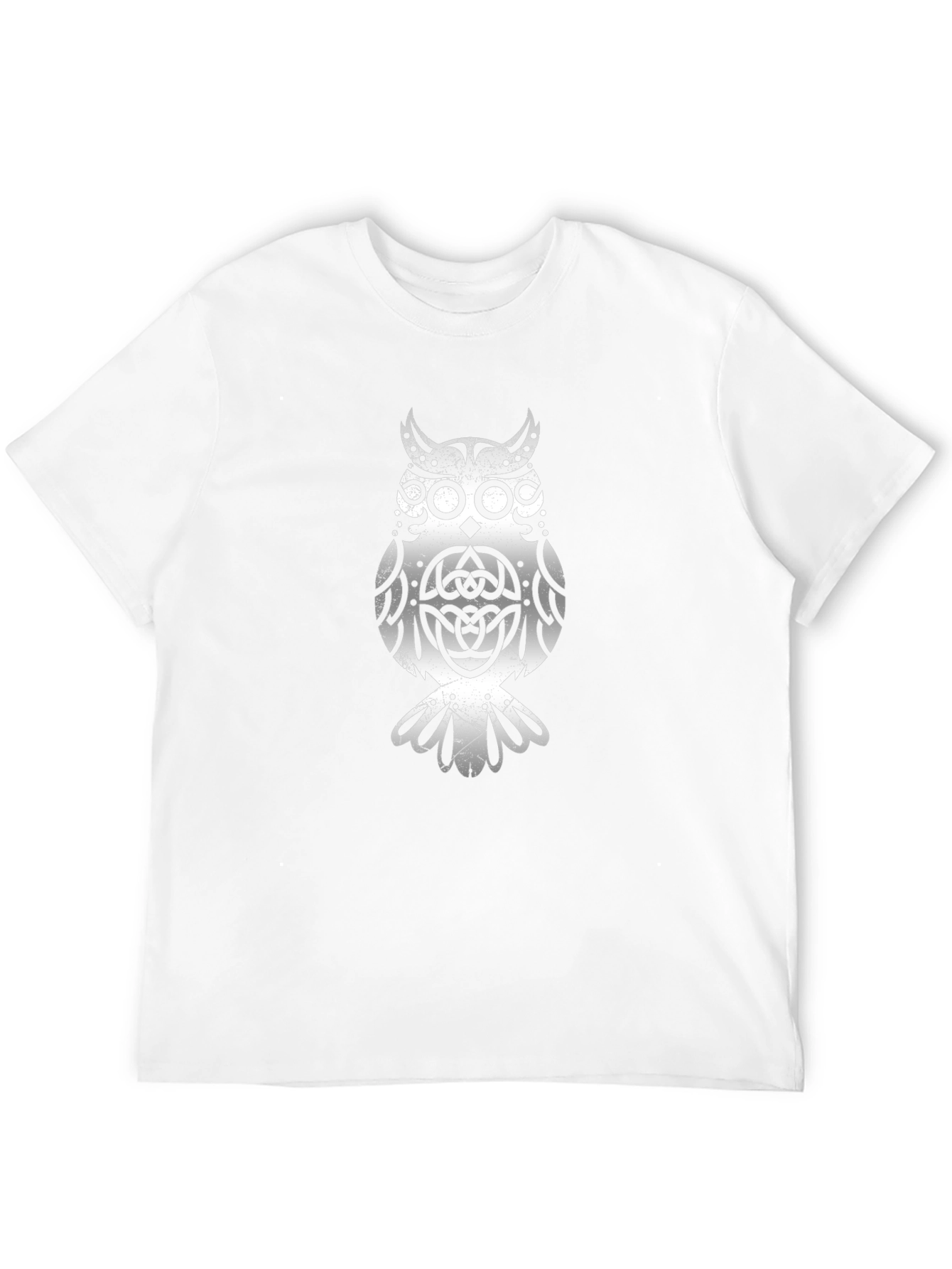 Celtic Owl Graphic T-Shirt - Black Cotton Tee
