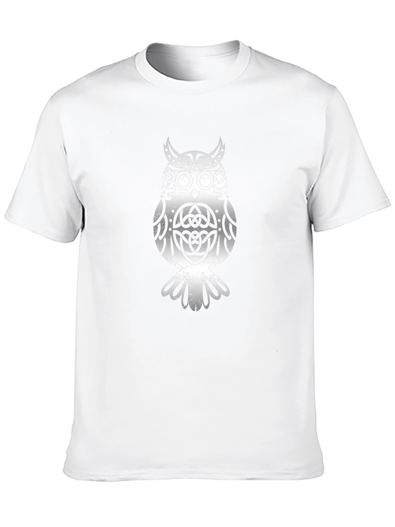 Celtic Owl Graphic T-Shirt - Black Cotton Tee