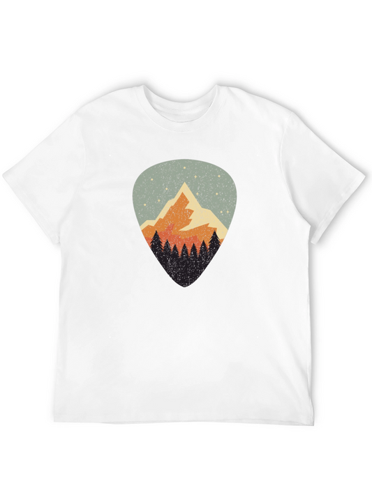 Mountain Guitar Pick Graphic T-Shirt
