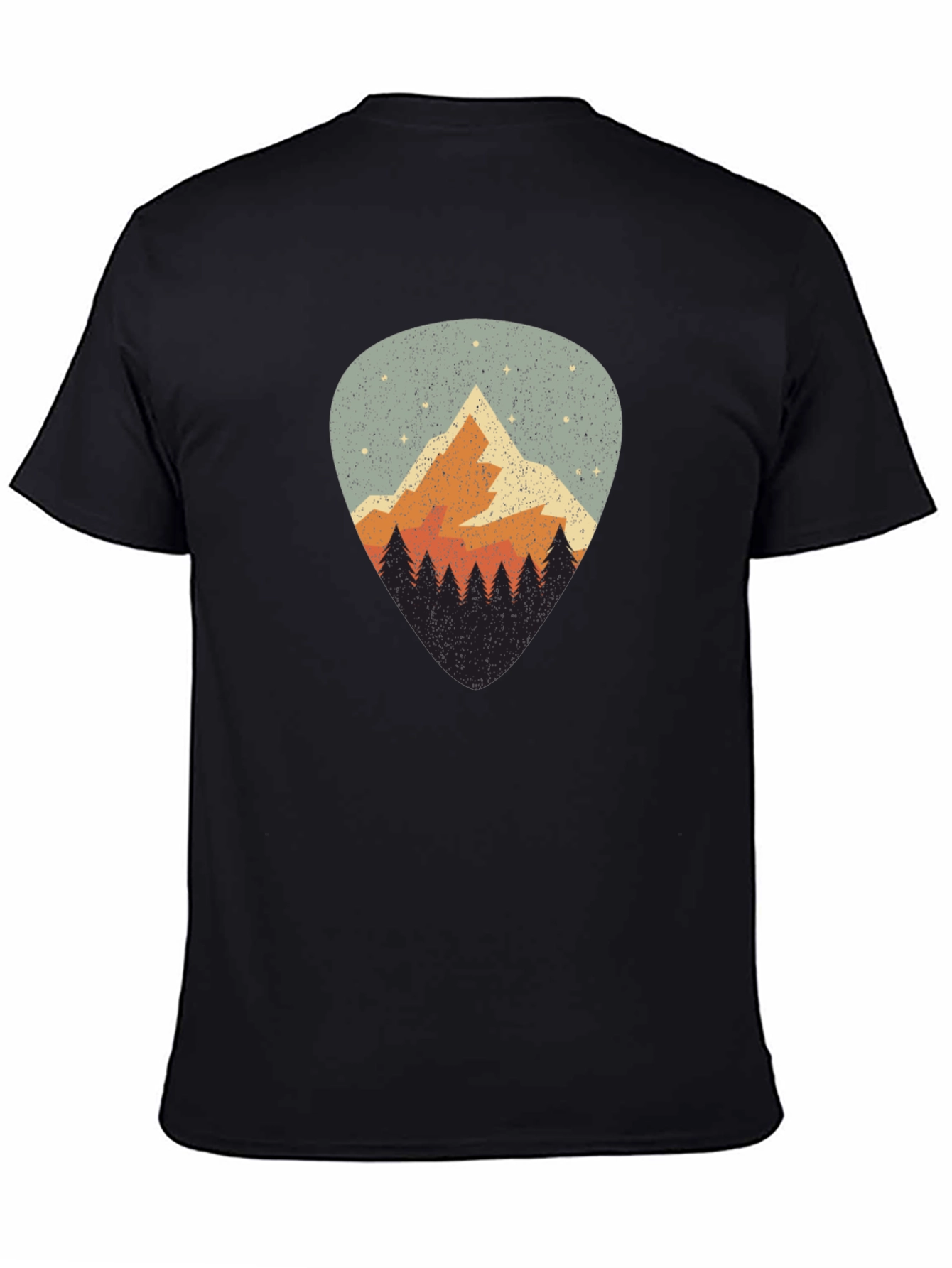 Mountain Guitar Pick Graphic T-Shirt