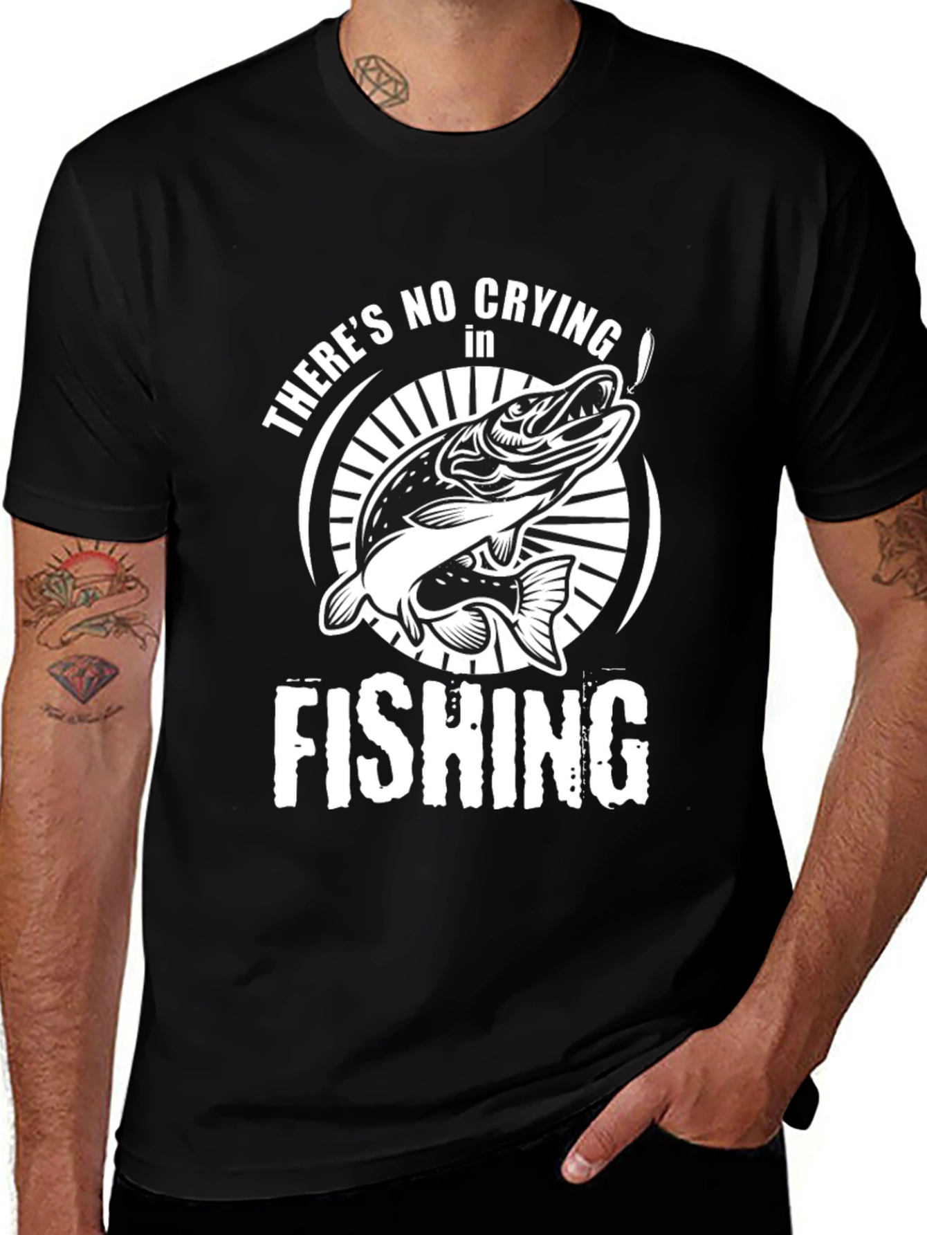Fishing T-Shirt - Theres No Crying in Fishing
