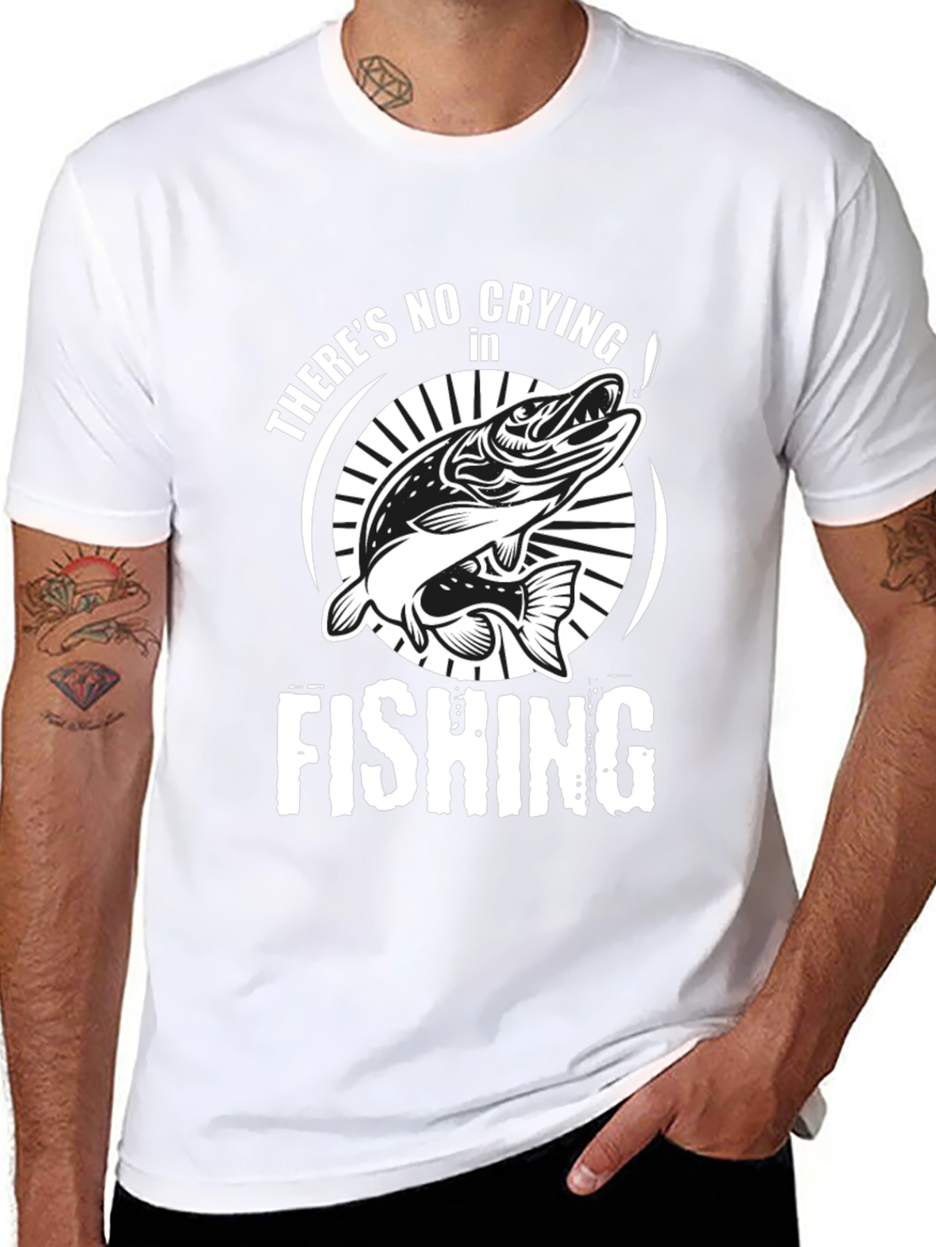 Fishing T-Shirt - Theres No Crying in Fishing