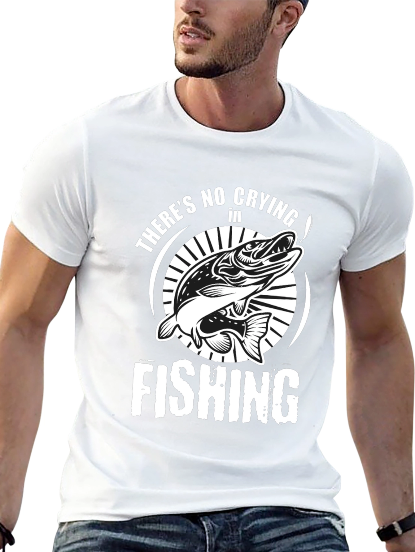 Fishing T-Shirt - Theres No Crying in Fishing