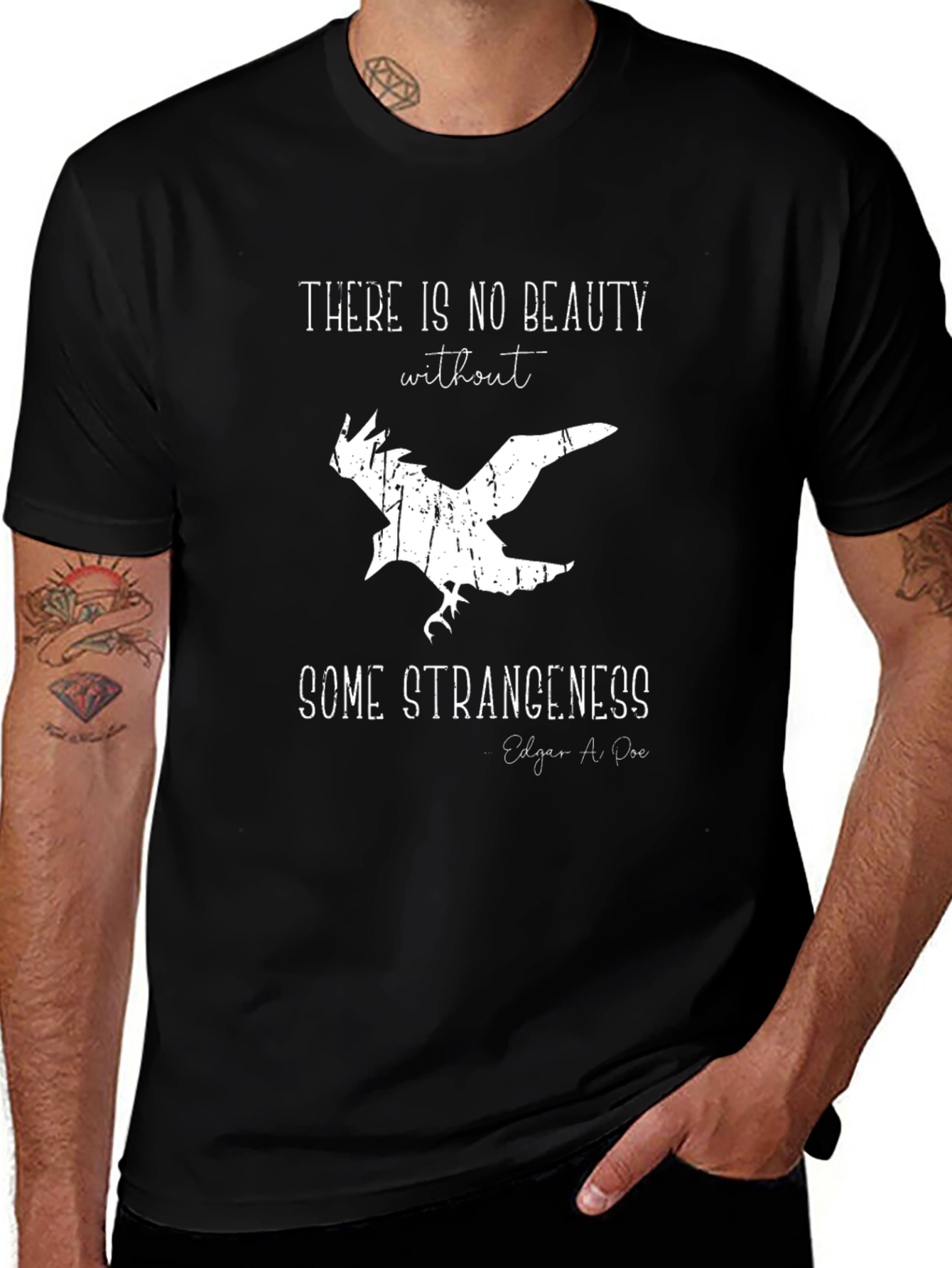 Raven & Quote Graphic T-Shirt