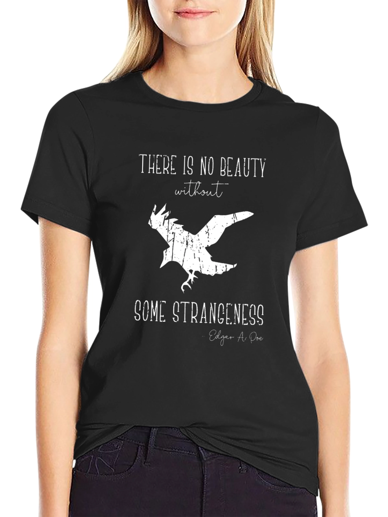 Raven & Quote Graphic T-Shirt