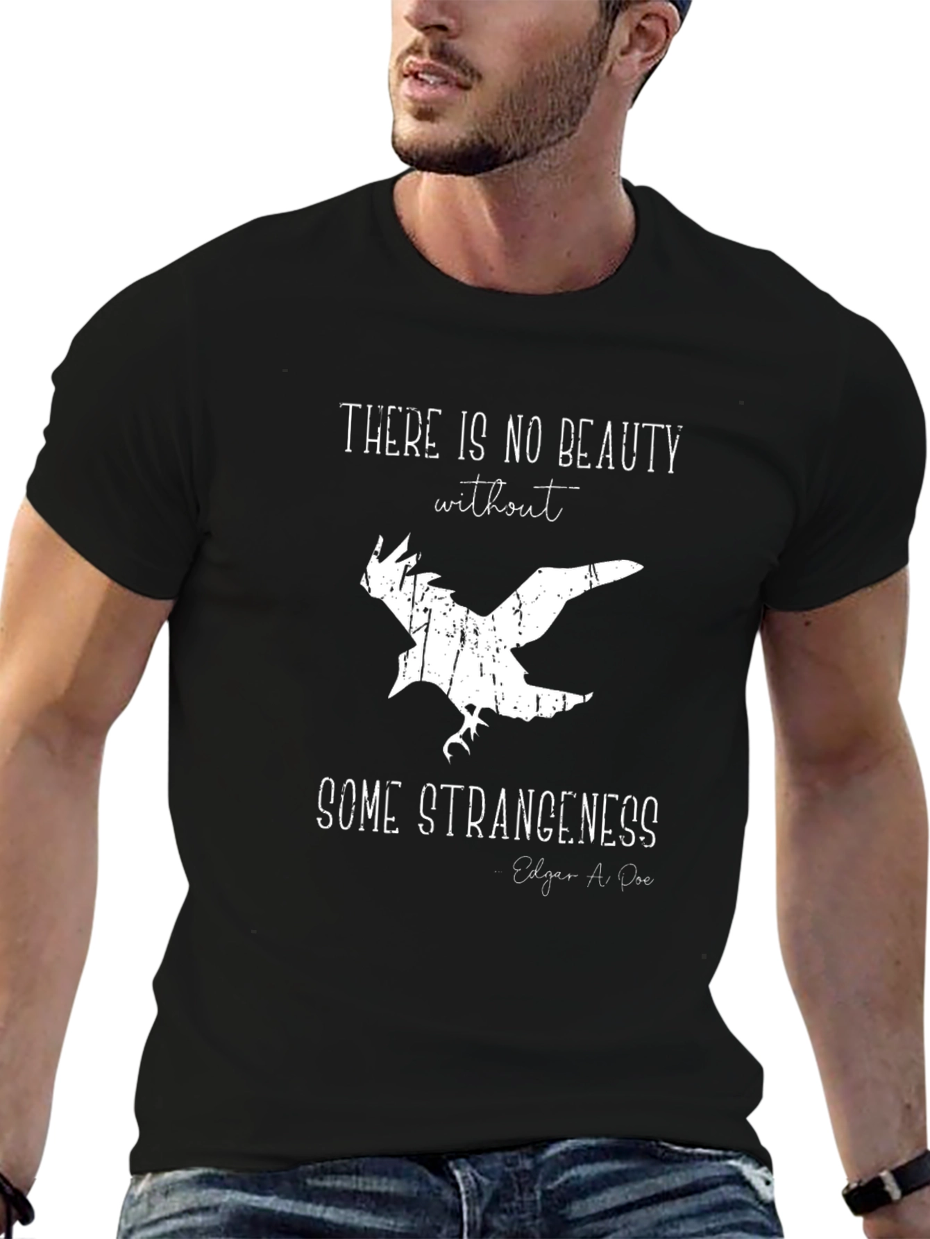 Raven & Quote Graphic T-Shirt