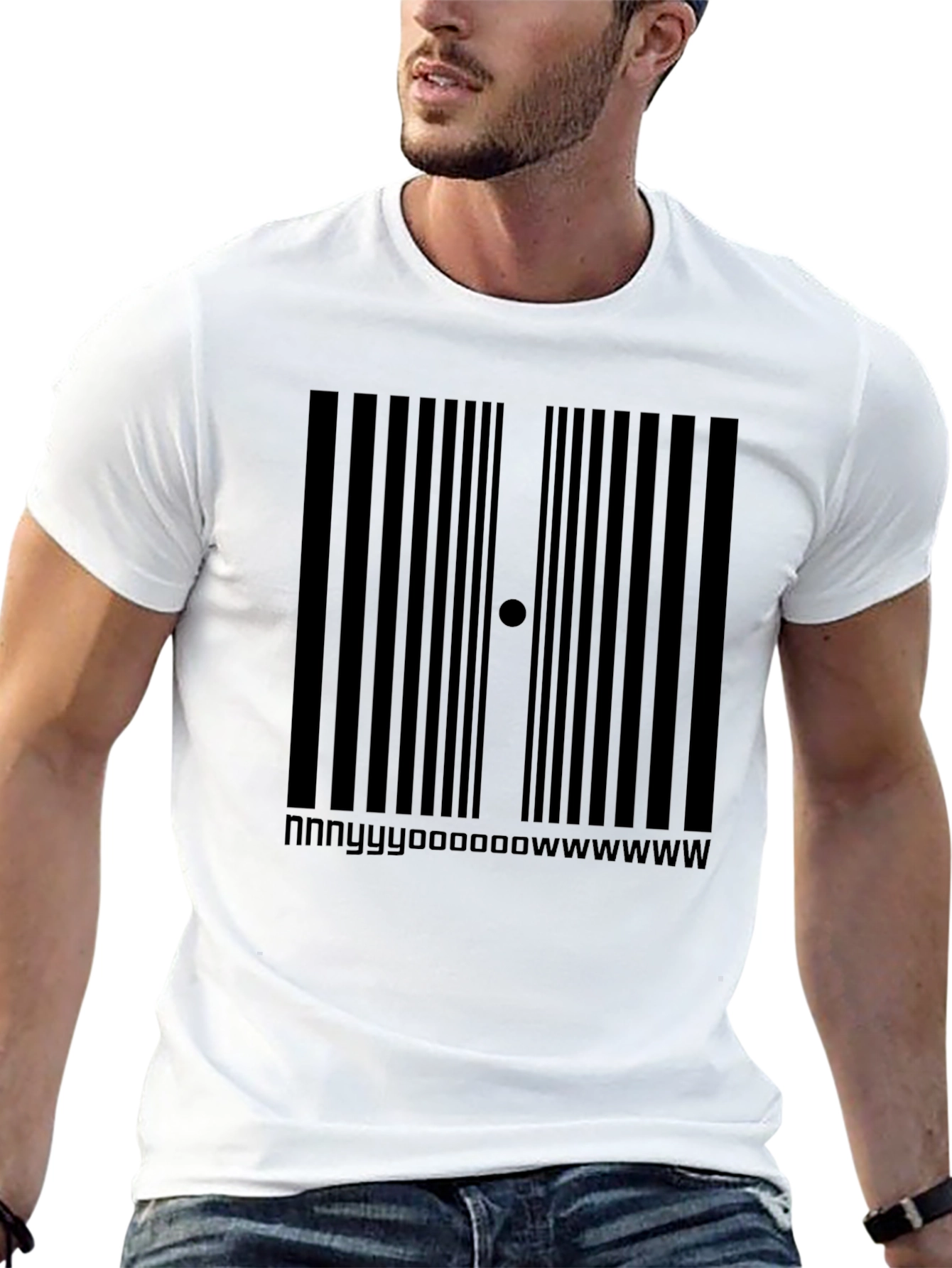Barcode Novelty Tee: nnyyyoooowwwww