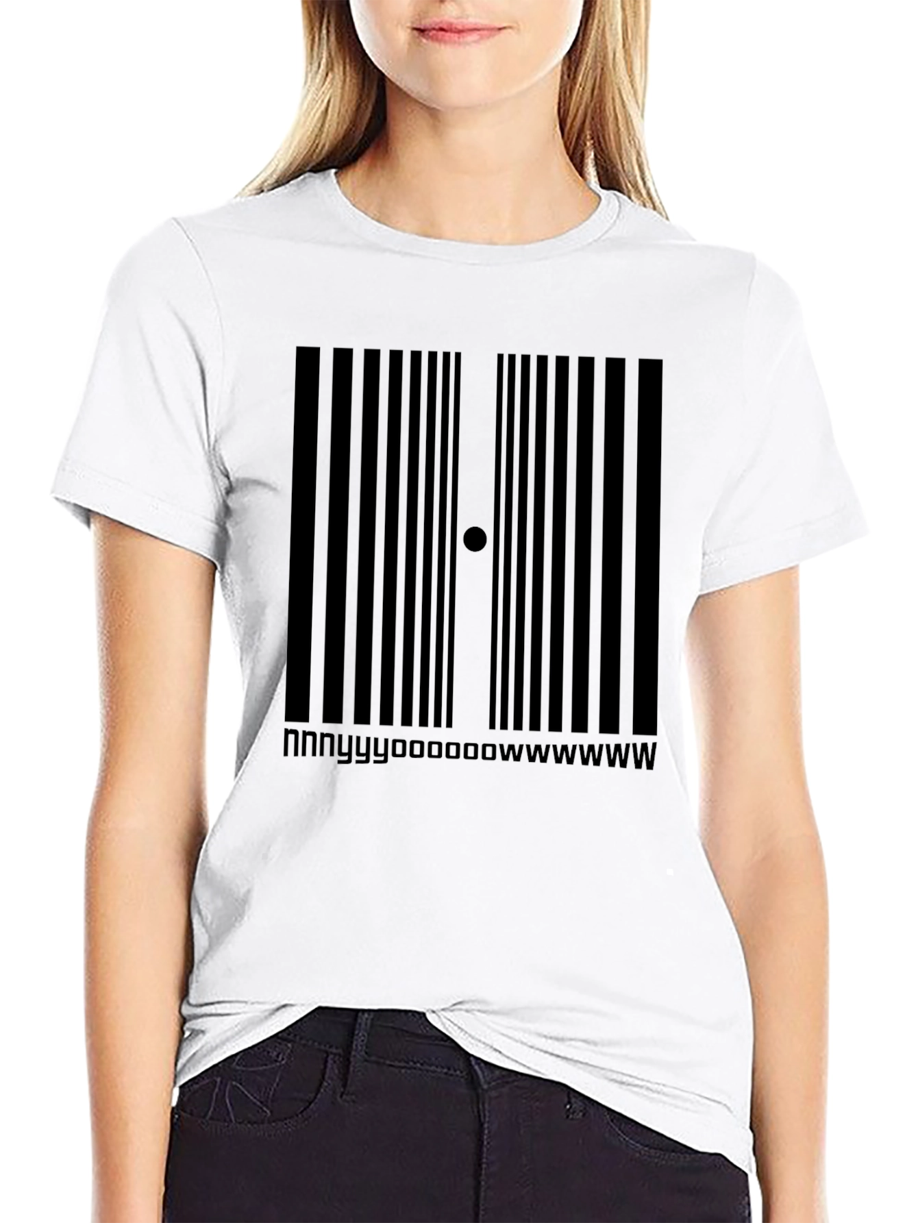 Barcode Novelty Tee: nnyyyoooowwwww