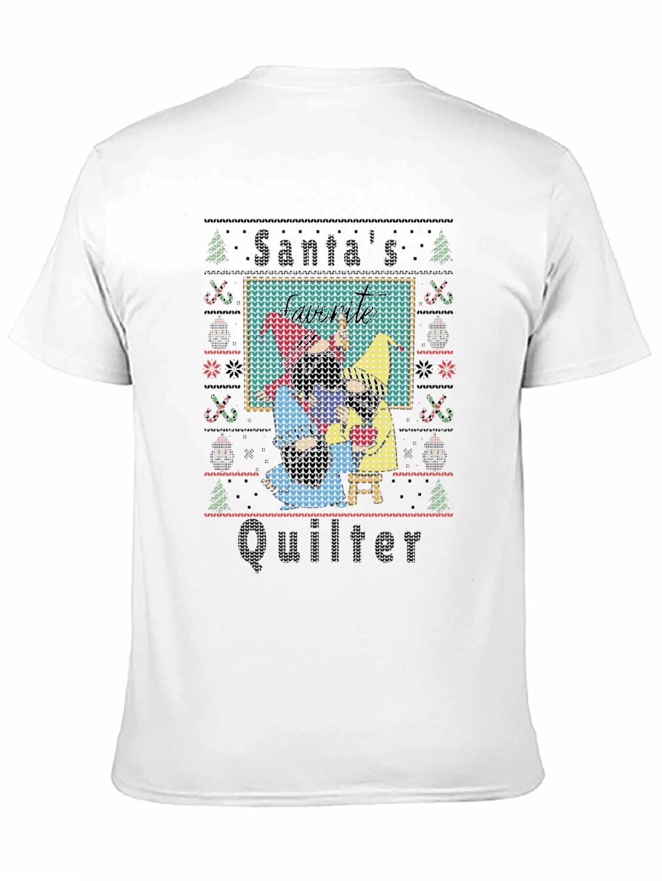 Santas Quilter Ugly Christmas T-Shirt