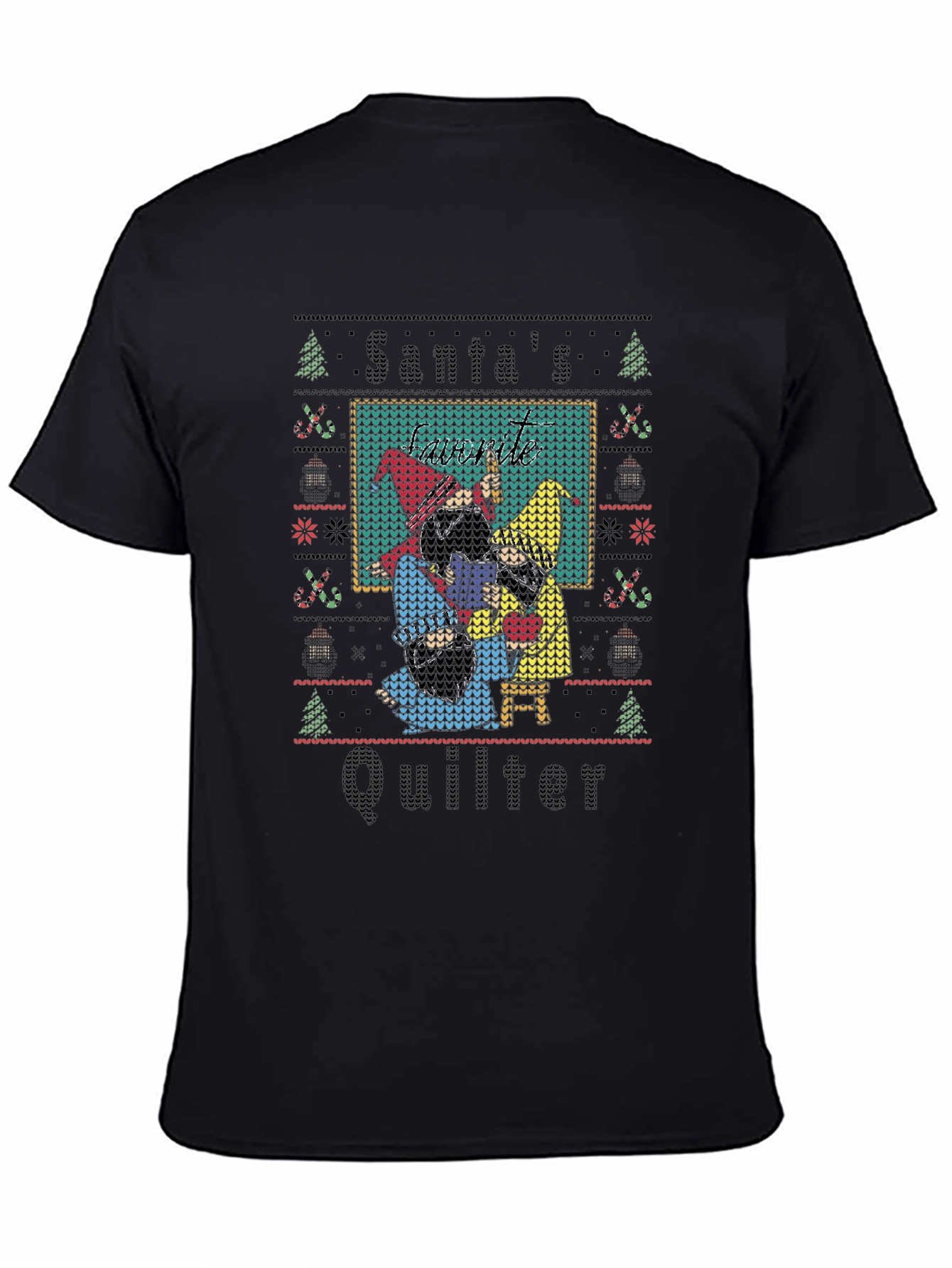 Santas Quilter Ugly Christmas T-Shirt