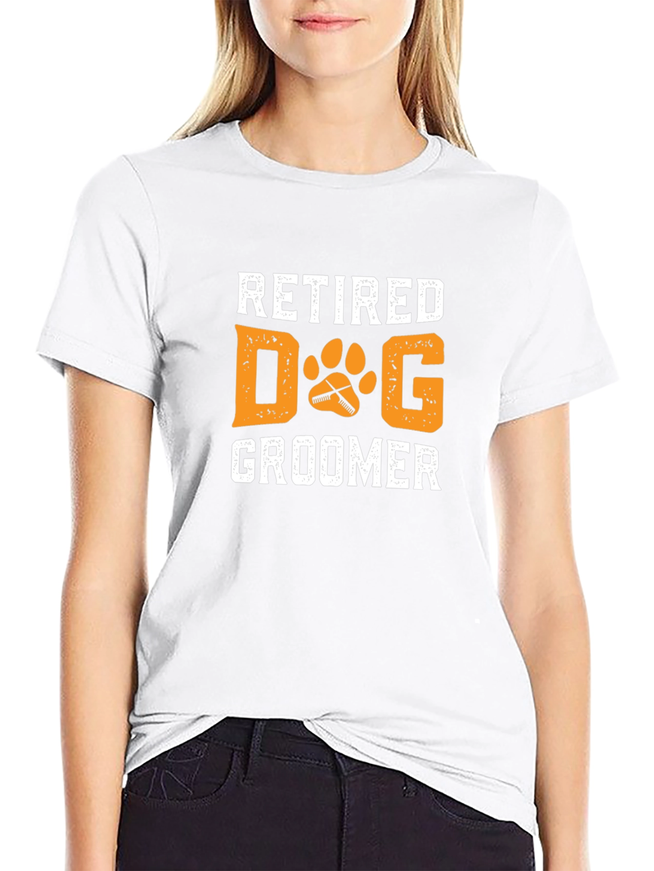 Retired Dog Groomer Graphic T-Shirt