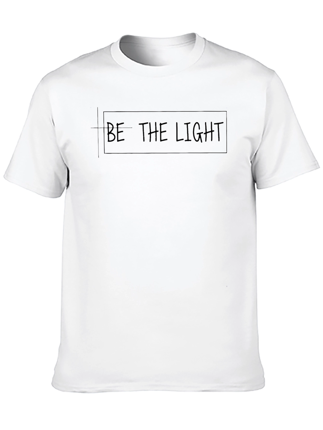 Be The Light Black T-Shirt - Motivational Graphic Tee
