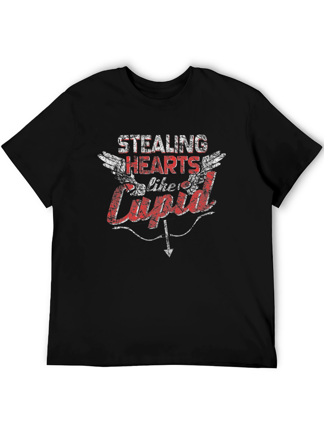 Stealing Hearts Like Cupid Black T-Shirt