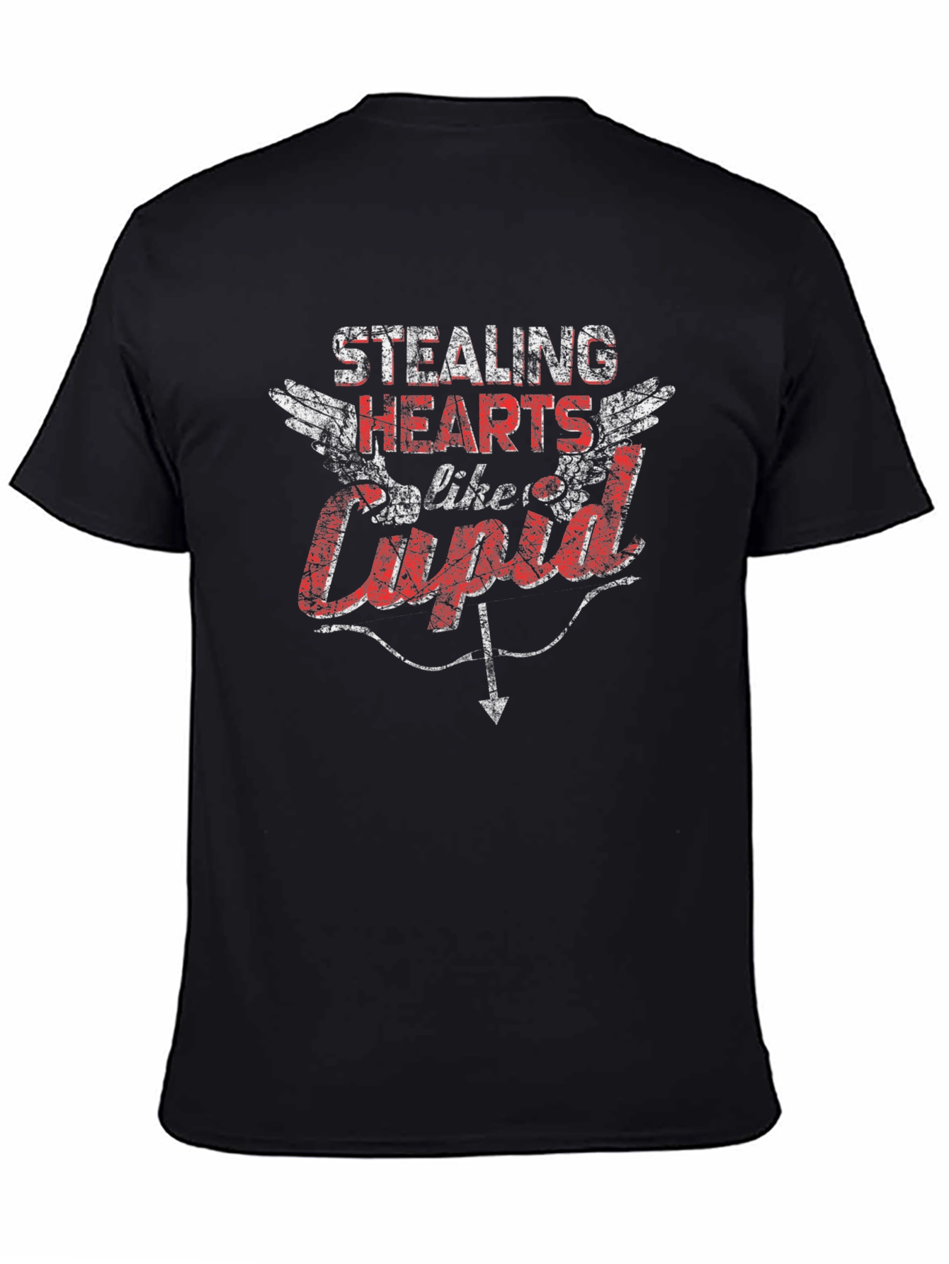 Stealing Hearts Like Cupid Black T-Shirt