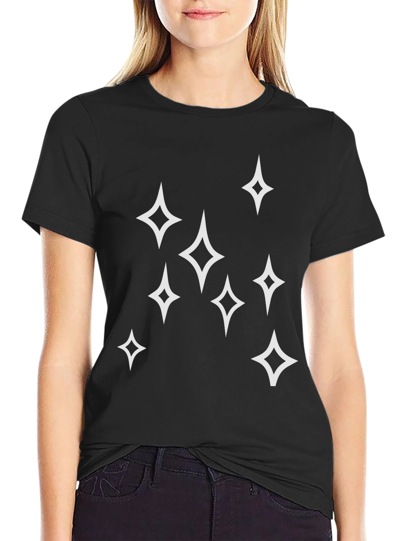 Sparkle Star Graphic Tee - Mens Black T-Shirt
