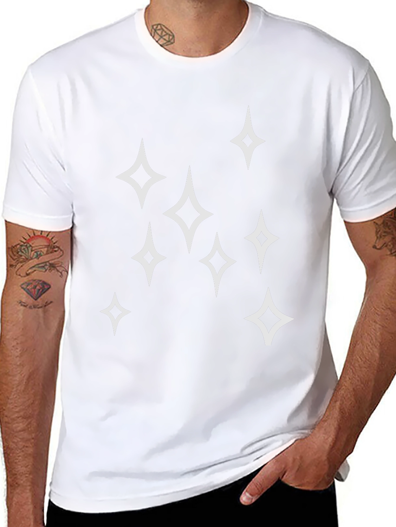 Sparkle Star Graphic Tee - Mens Black T-Shirt