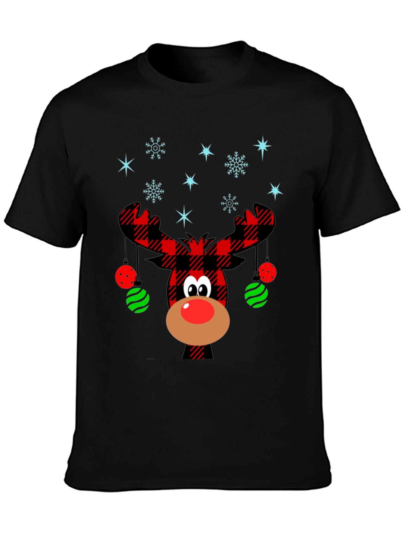 Festive Reindeer Christmas Graphic Tee