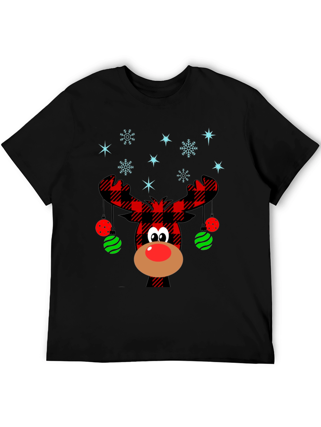 Festive Reindeer Christmas Graphic Tee