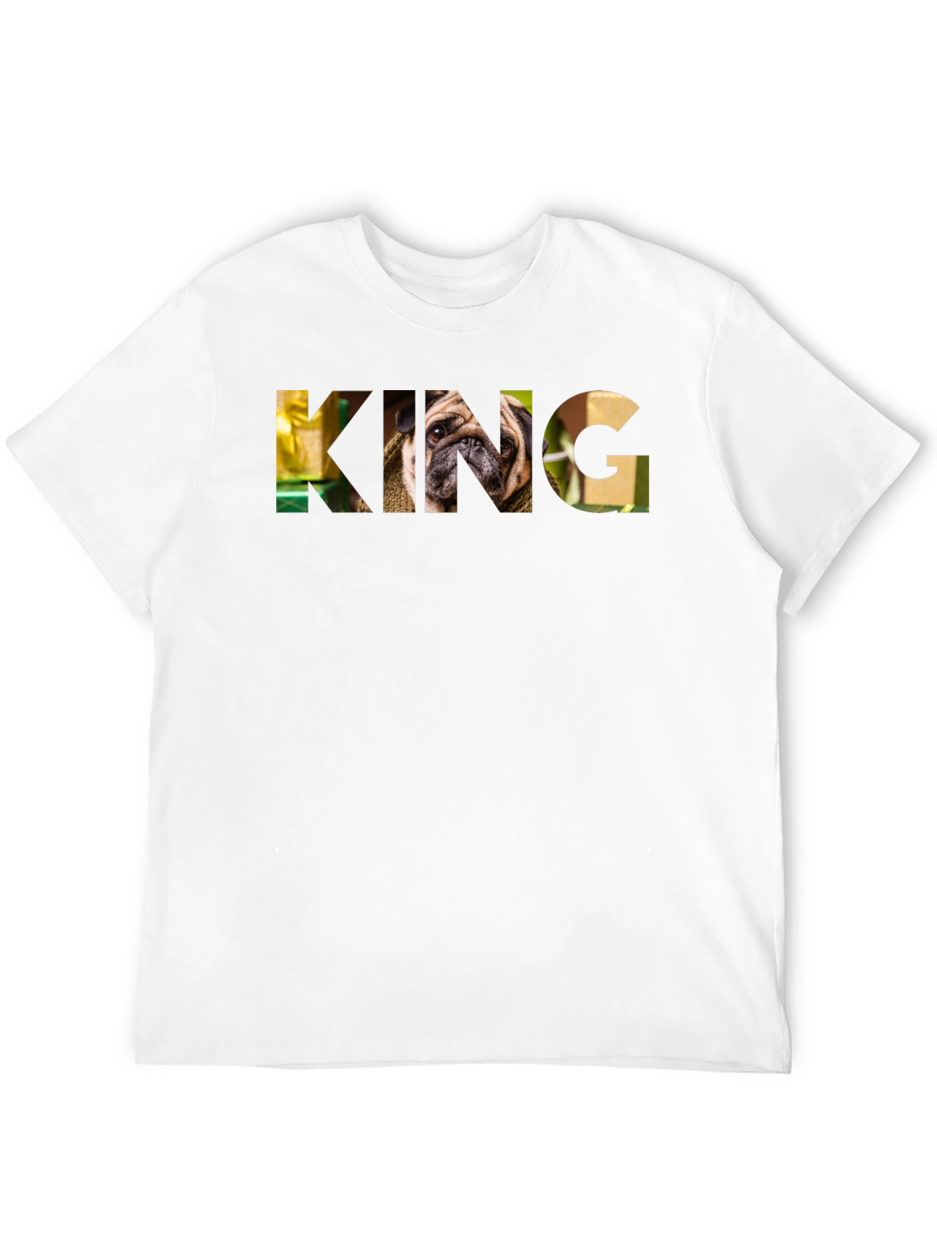 Pug King Graphic T-Shirt - Mens Black Tee
