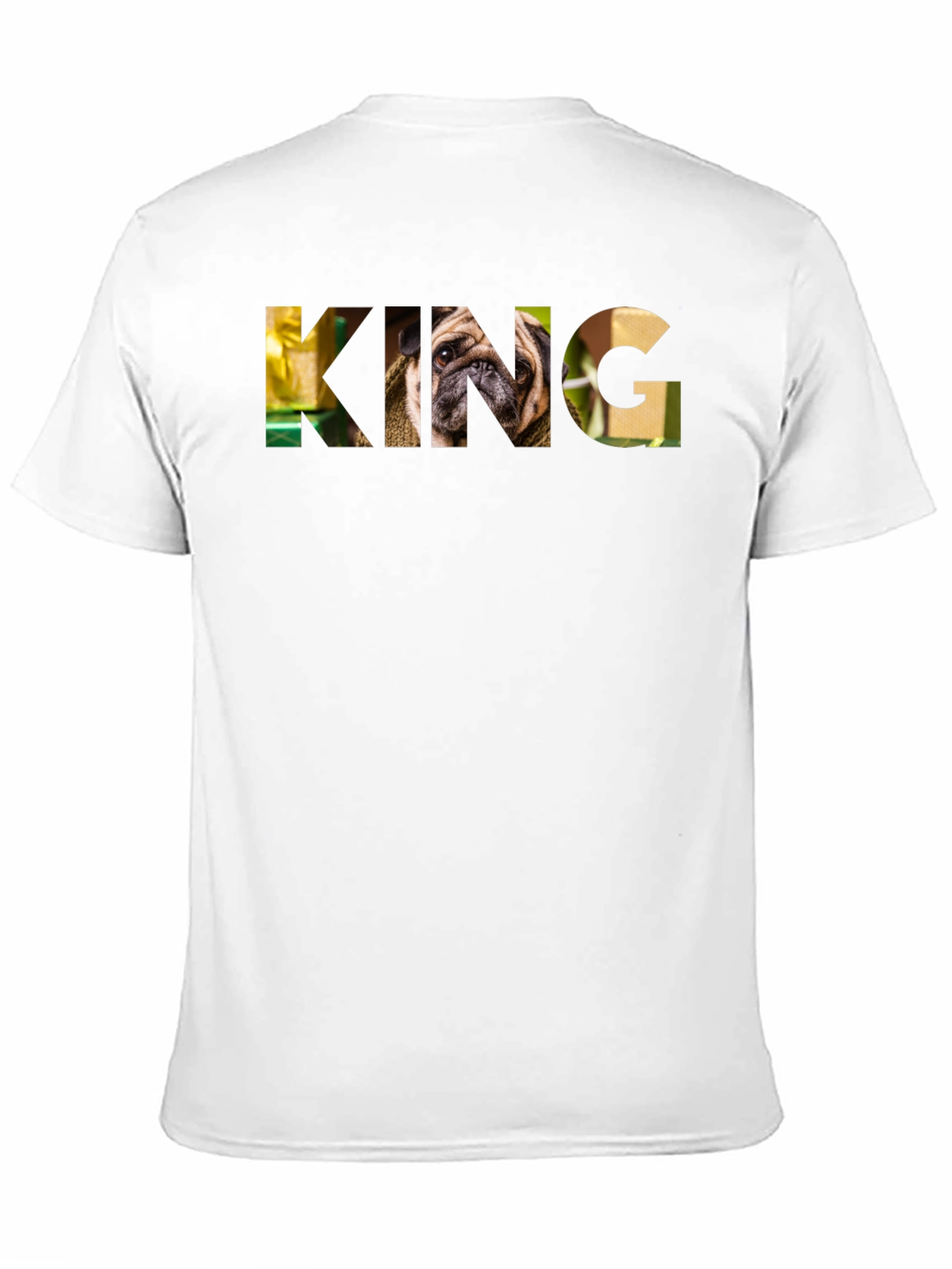 Pug King Graphic T-Shirt - Mens Black Tee
