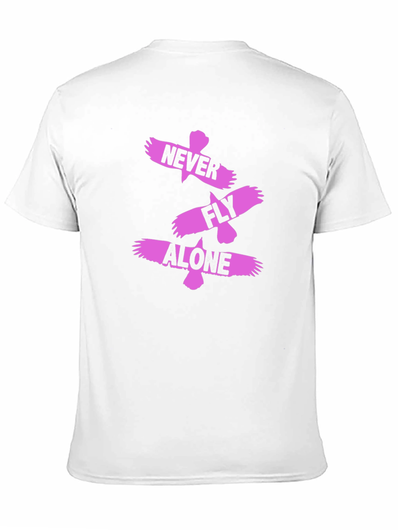 Never Fly Alone Black Graphic Tee