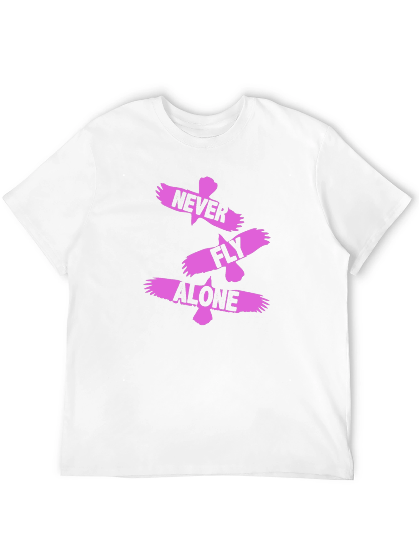 Never Fly Alone Black Graphic Tee