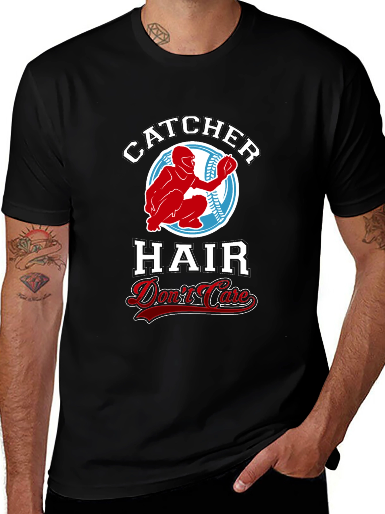Catcher Hair Dont Care Black T-Shirt