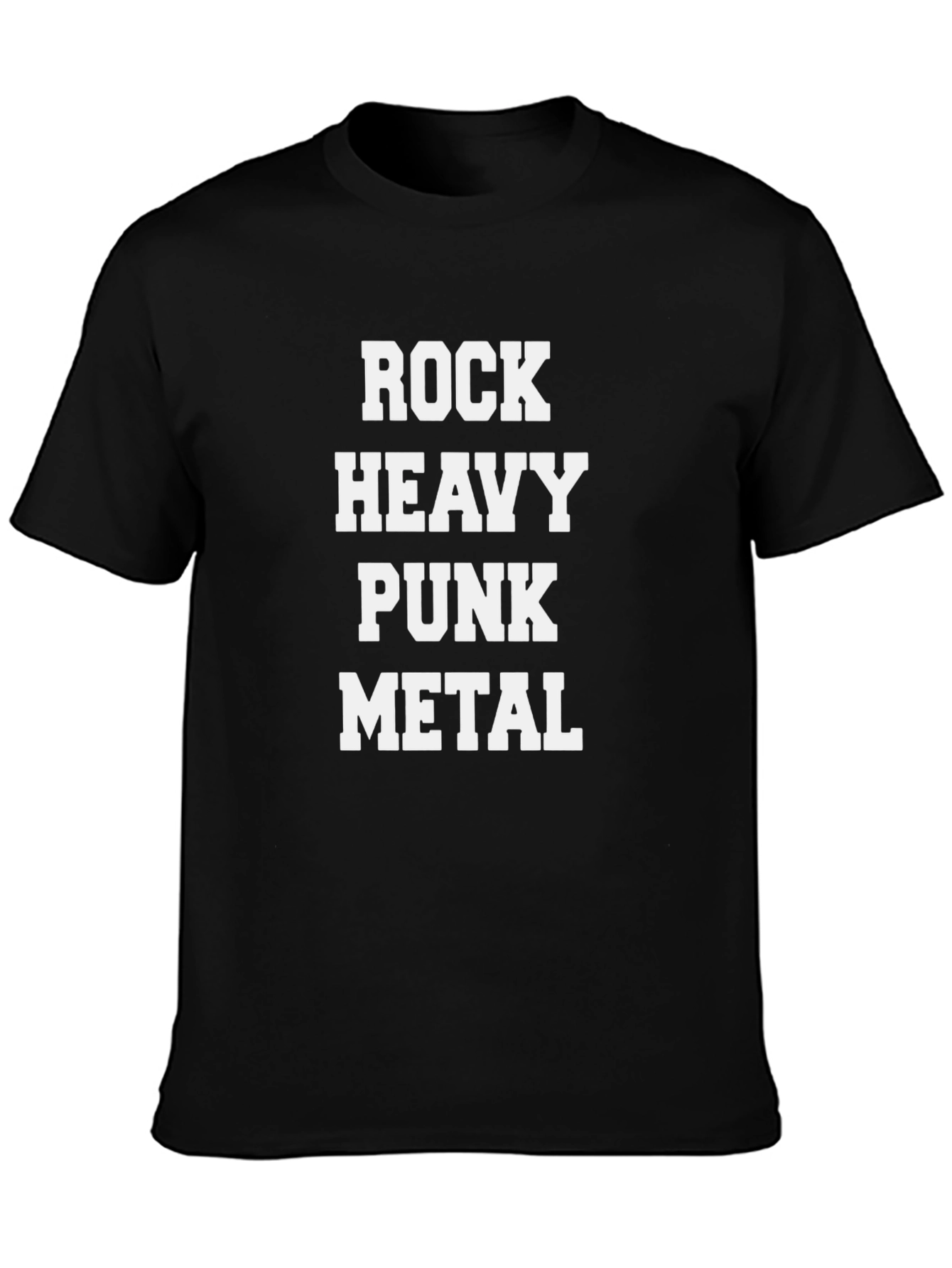 Rock Heavy Punk Metal T-Shirt Black Cotton Blend