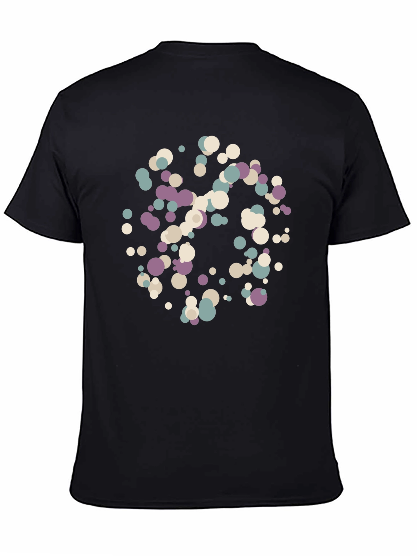 Abstract Dot Pattern Black T-Shirt