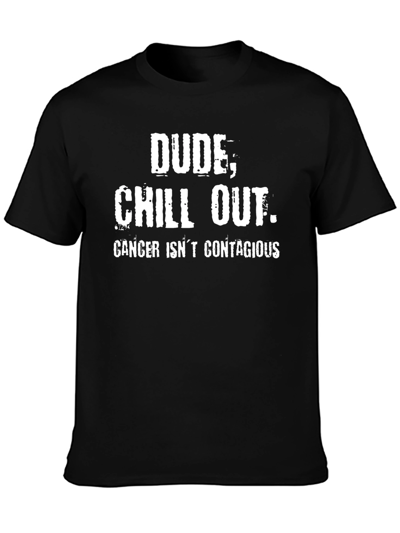 Dude Chill Out Black Cotton Graphic T-Shirt