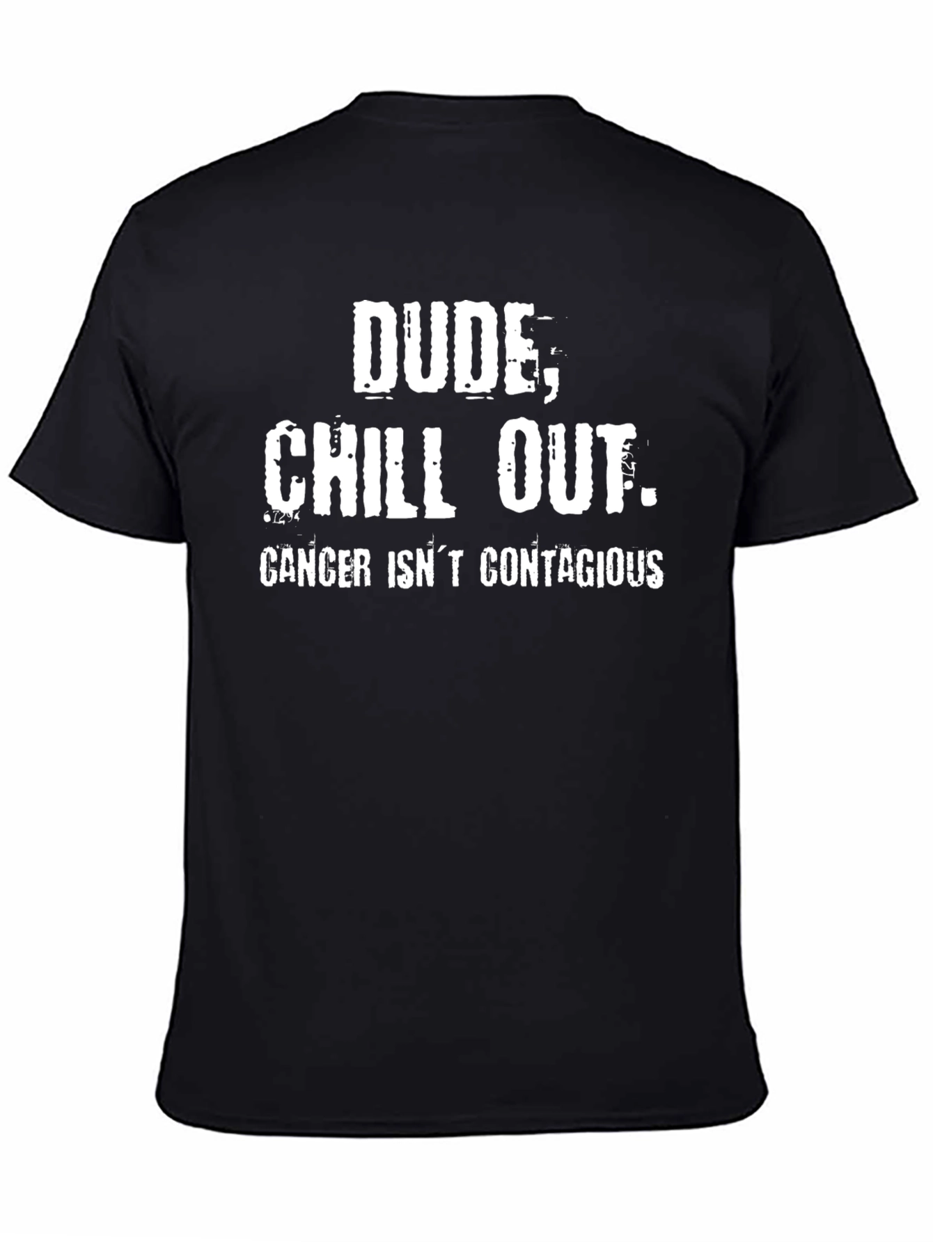 Dude Chill Out Black Cotton Graphic T-Shirt