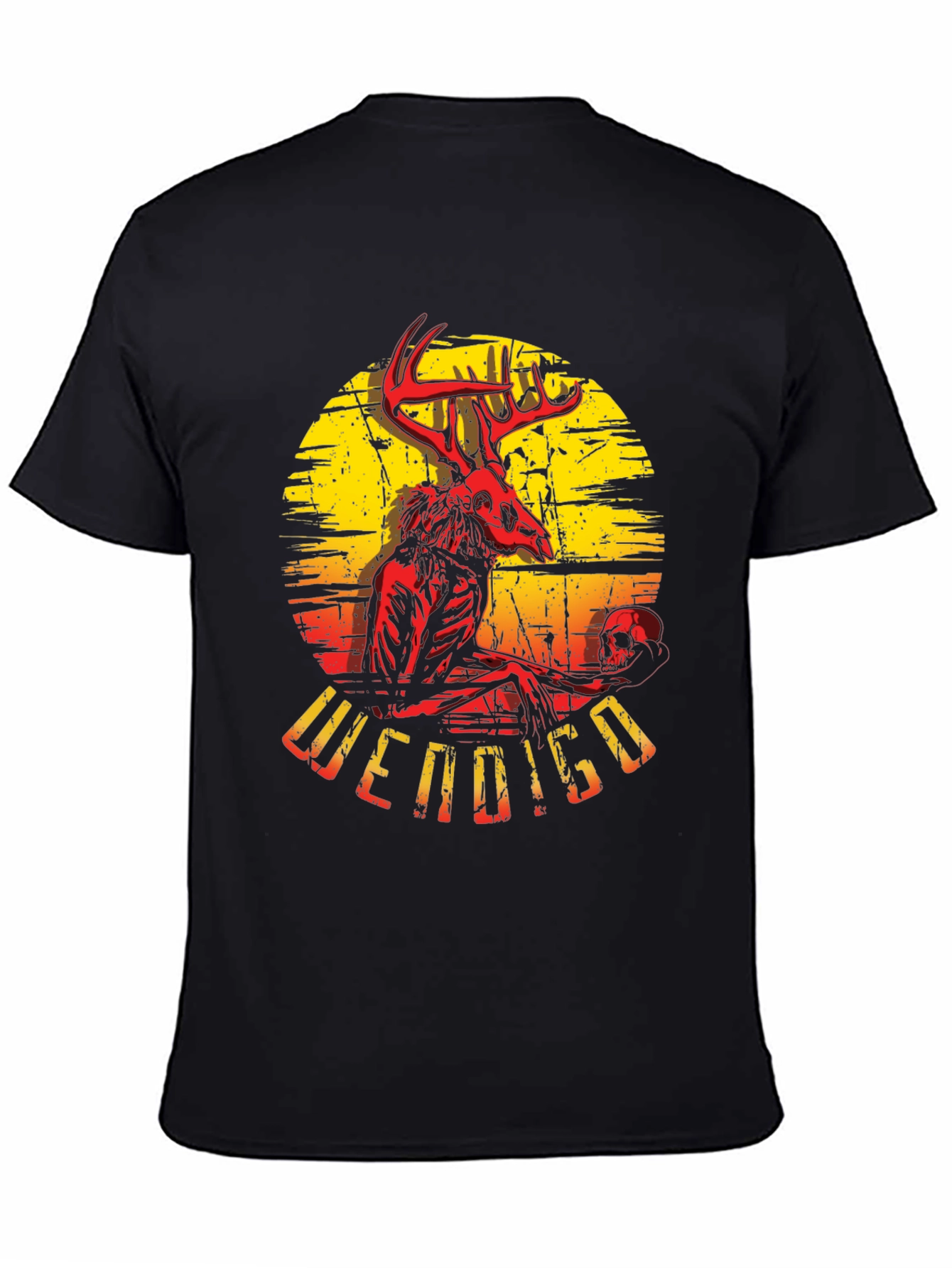 Wendigo Graphic T-Shirt - Deer Skull Design