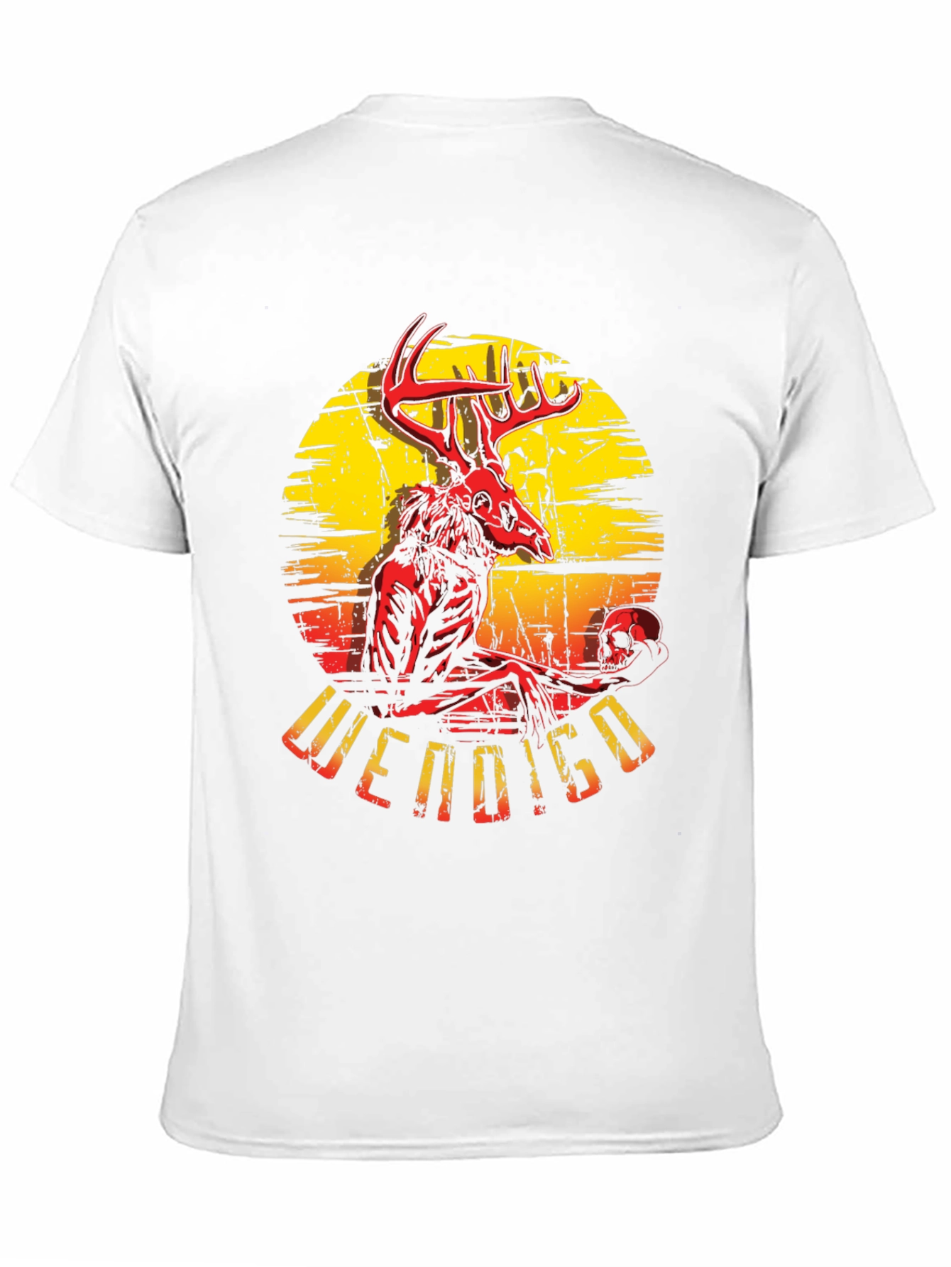 Wendigo Graphic T-Shirt - Deer Skull Design
