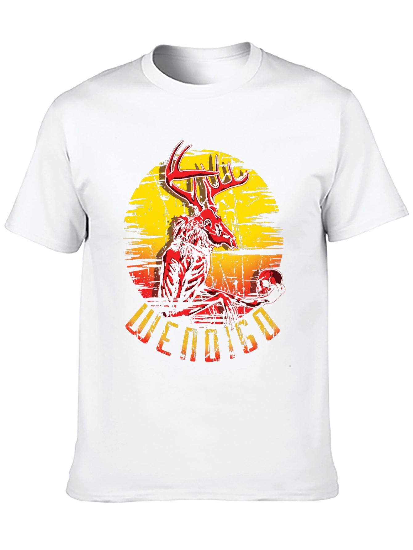 Wendigo Graphic T-Shirt - Deer Skull Design