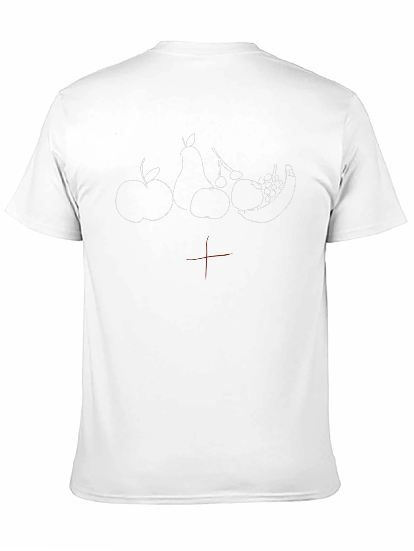Fruit Outline Graphic Tee - Unisex Black T-Shirt