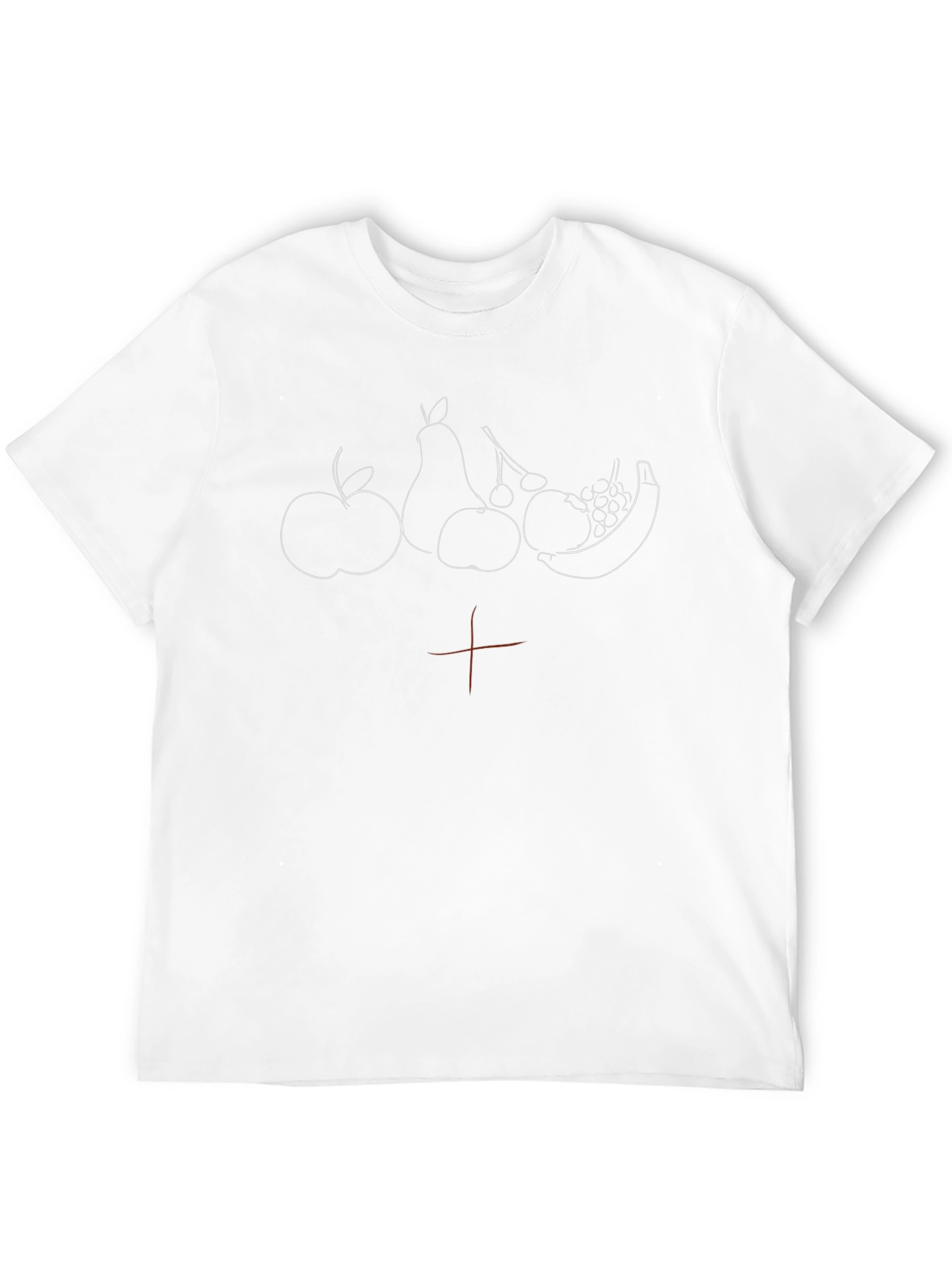 Fruit Outline Graphic Tee - Unisex Black T-Shirt