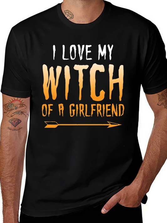 I Love My Witch Girlfriend Halloween T-Shirt