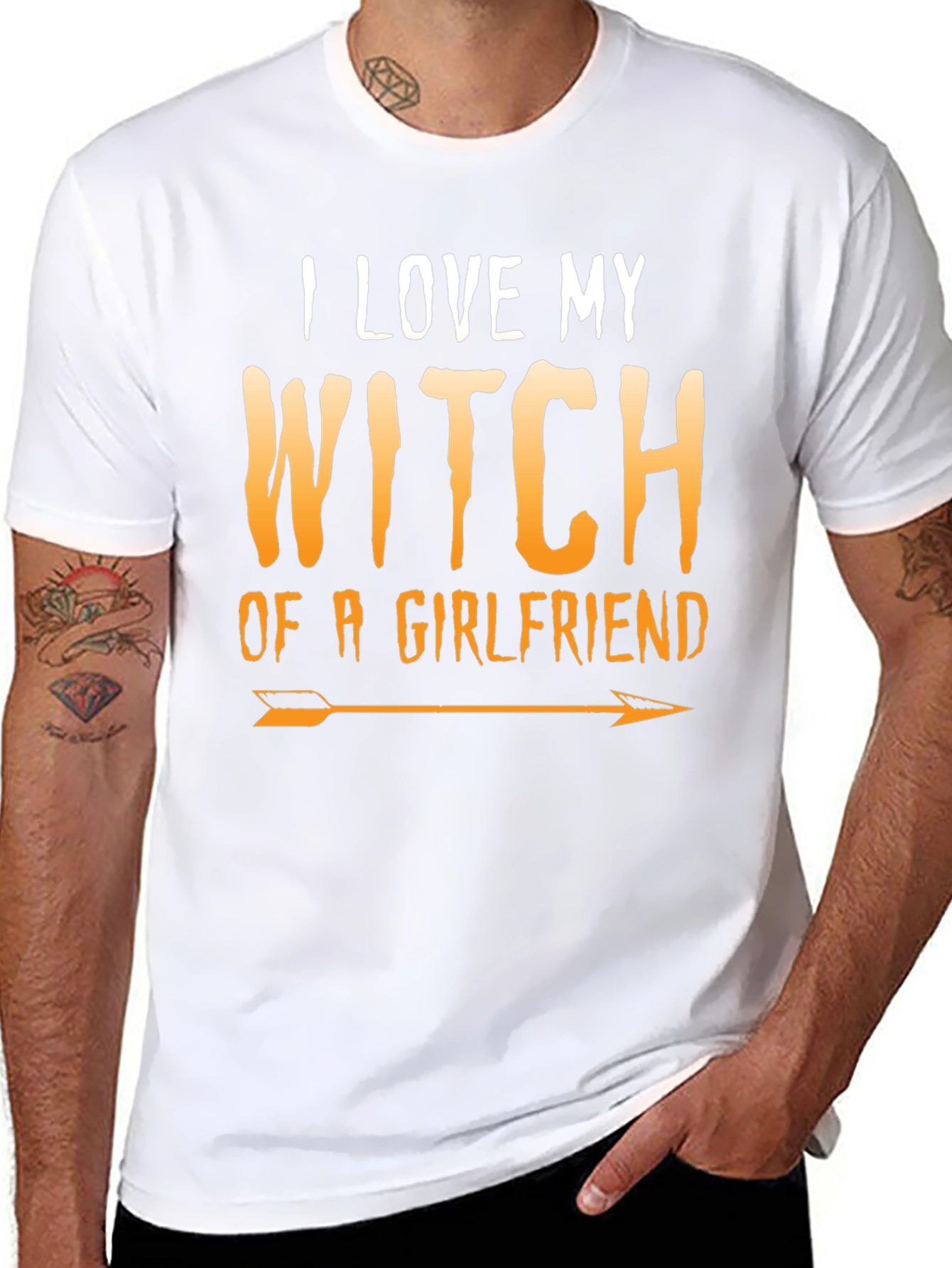 I Love My Witch Girlfriend Halloween T-Shirt